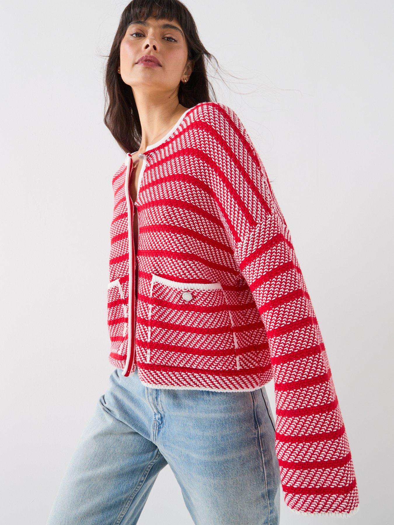 Image 5 of 6 of Barbour Polly Knitted Cardigan - Red