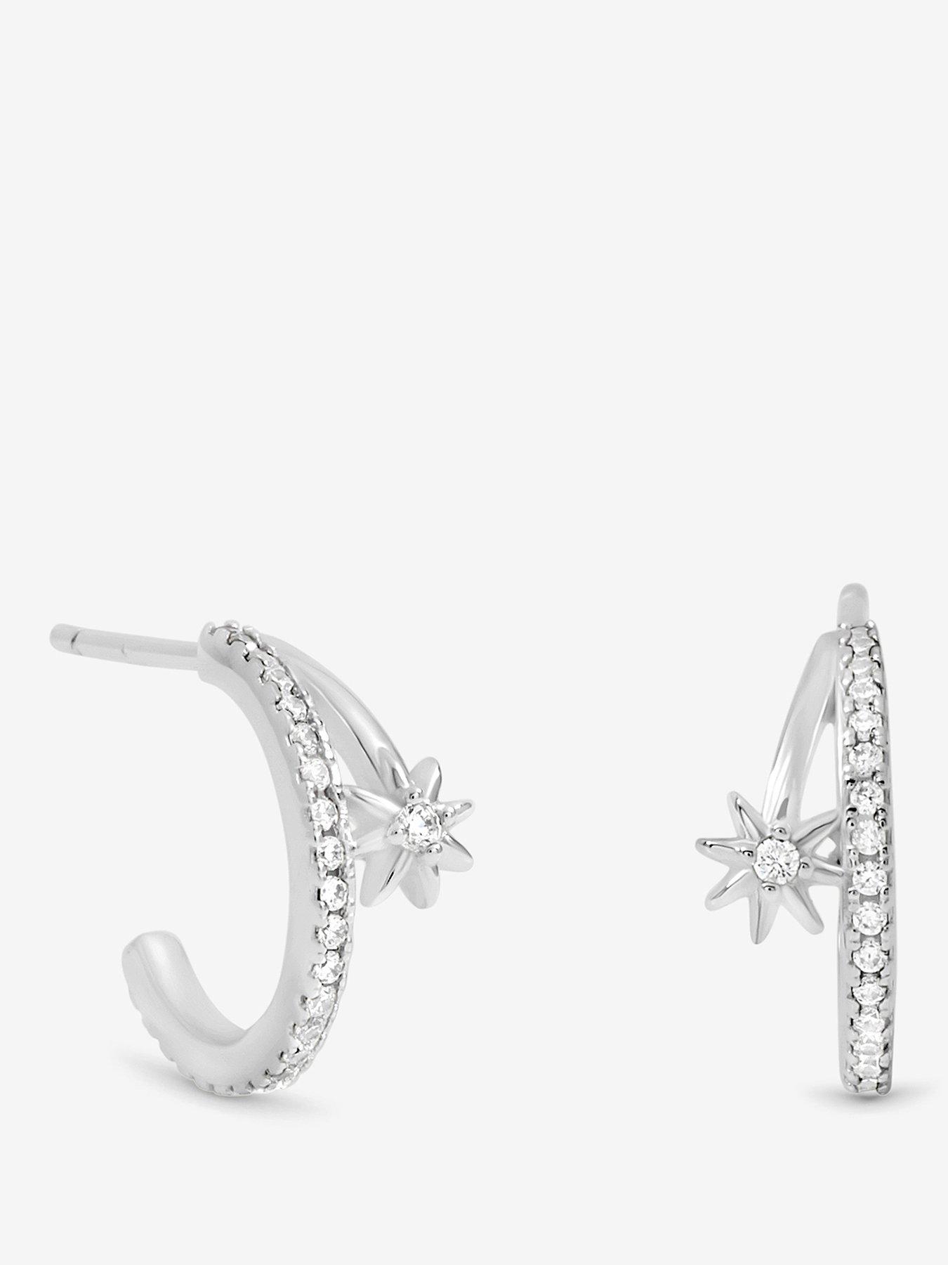 jon-richard-simply-silver-sterling-silver-925-cubic-zirconia-double-row-celestial-hoop-earringsfront