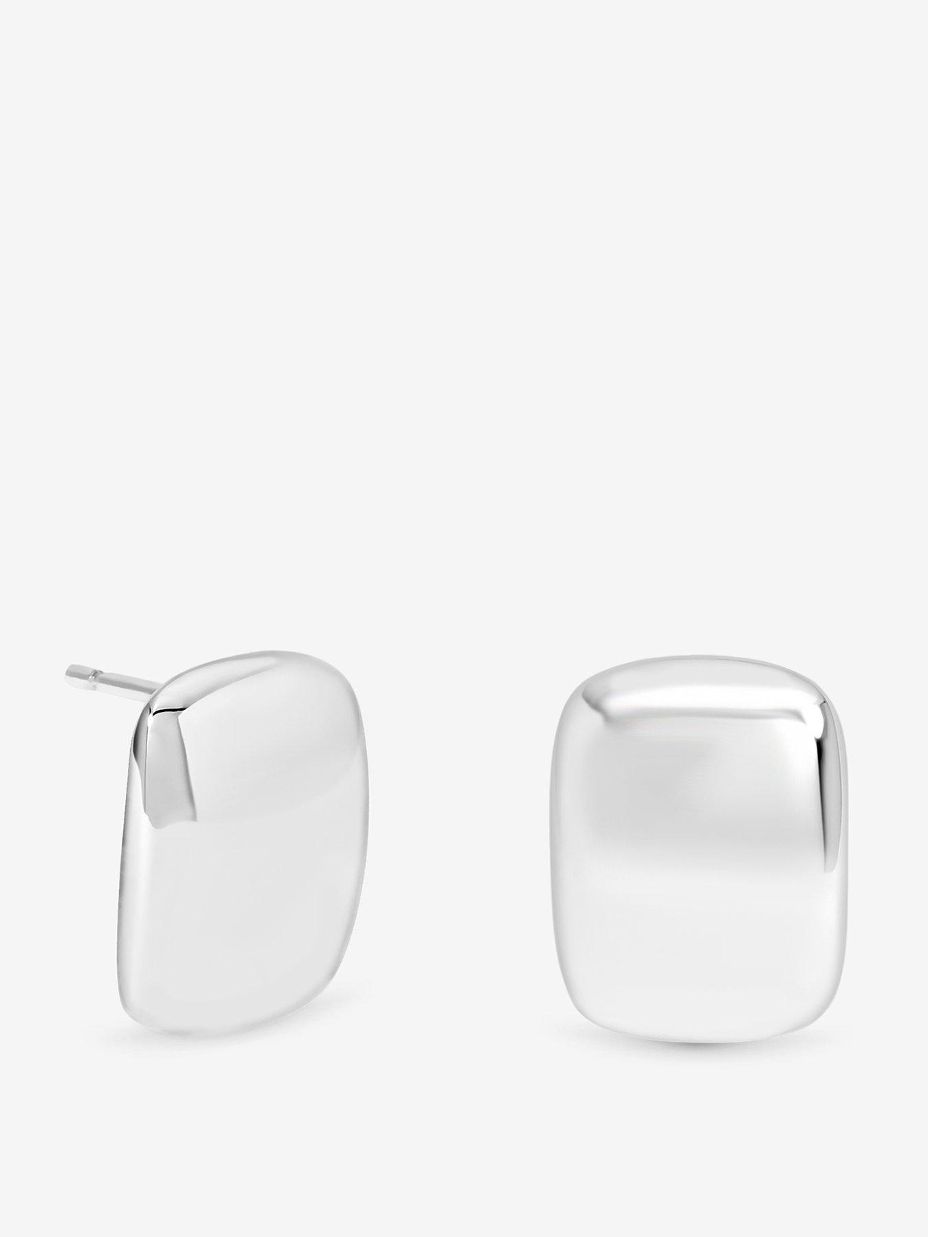 Jon Richard Simply Silver Sterling Silver 925 Polished Domed Stud Earrings