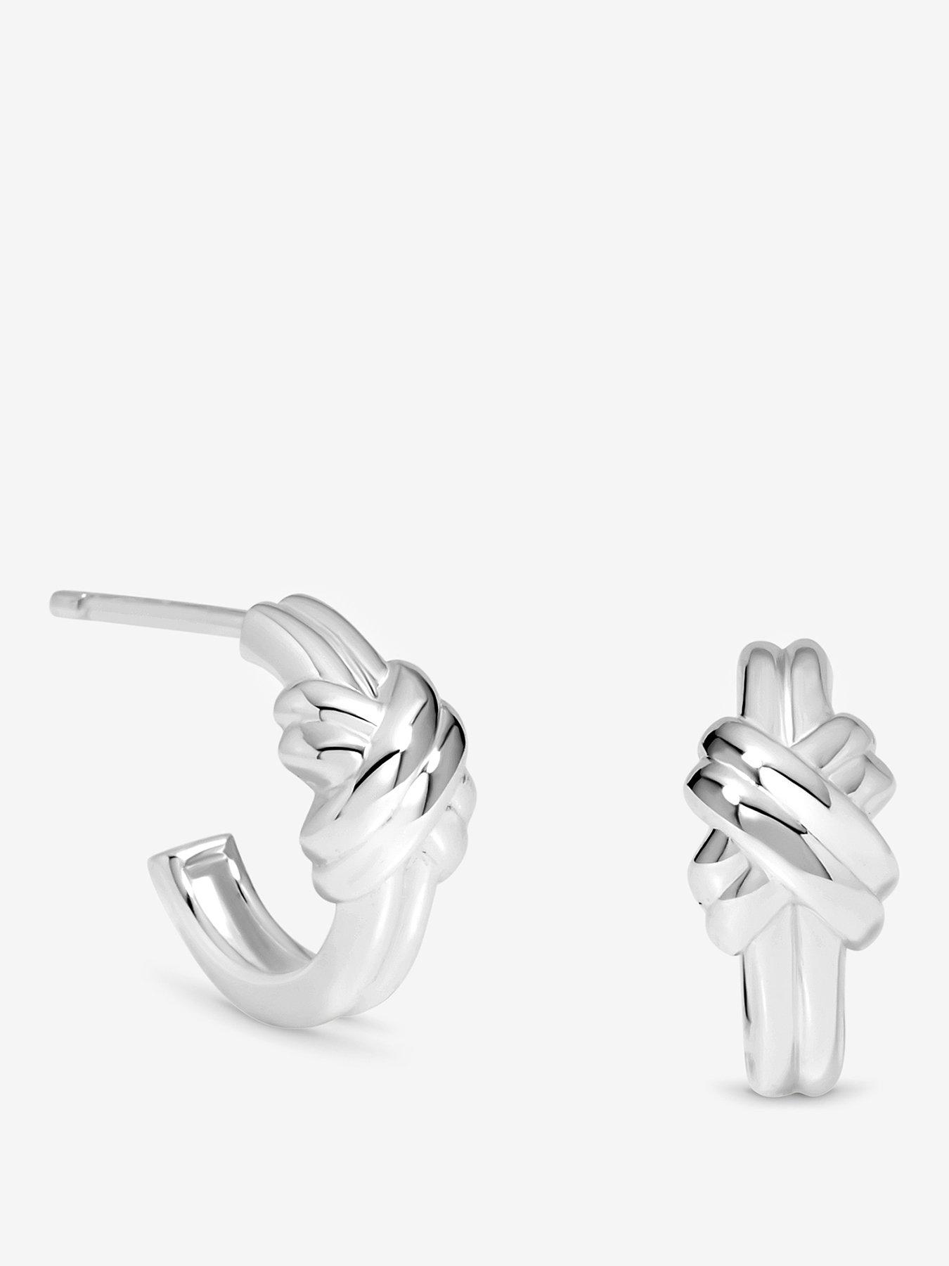 jon-richard-simply-silver-sterling-silver-925-polished-knot-hoop-earrings