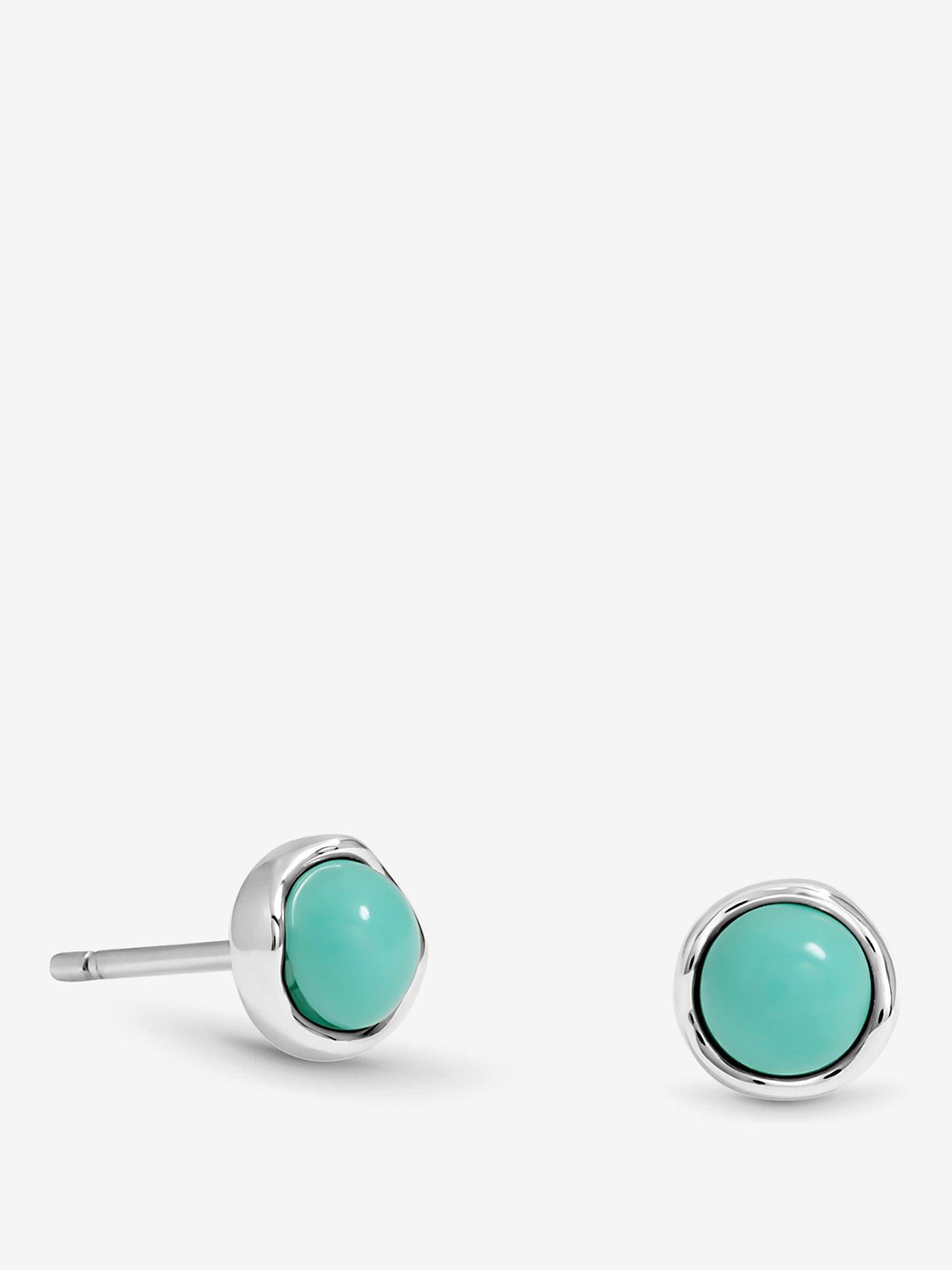 jon-richard-simply-silver-sterling-silver-925-polished-turquoise-stud-earrings