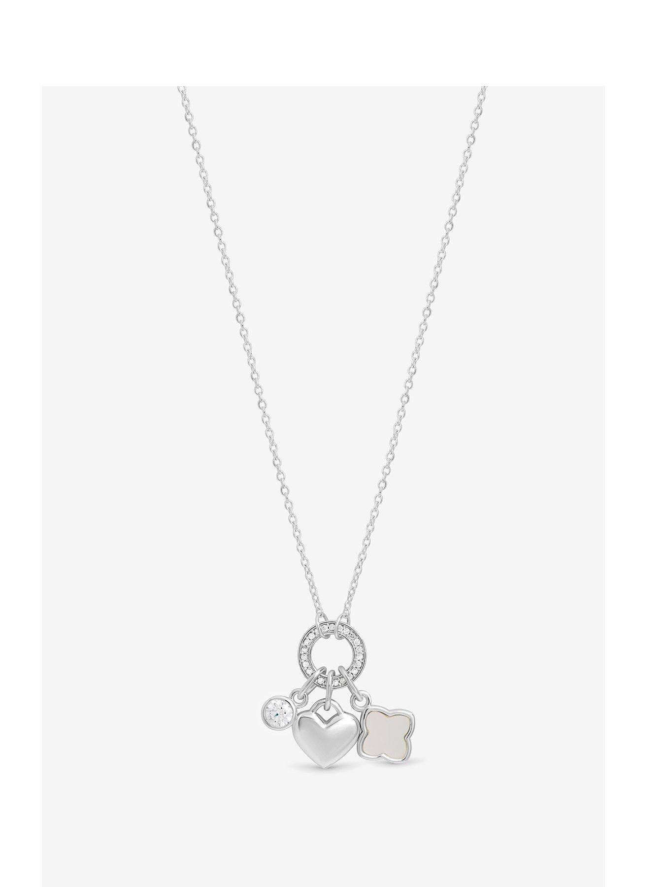 jon-richard-simply-silver-sterling-silver-925-cubic-zirconia-clover-charm-pendant