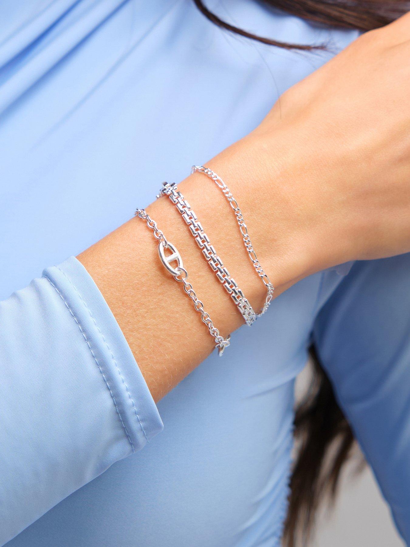Image 2 of 2 of Jon Richard Simply Silver Sterling Silver 925 Premium Polished Gate Chain Bracelet