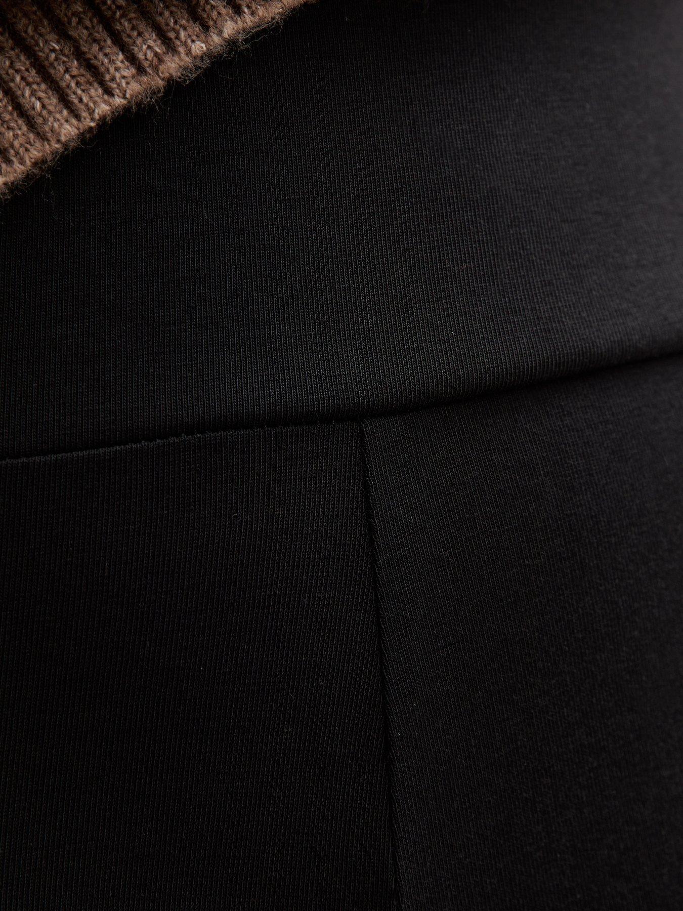 Image 5 of 5 of New Look High Waist Stretch Cotton Leggings - Black