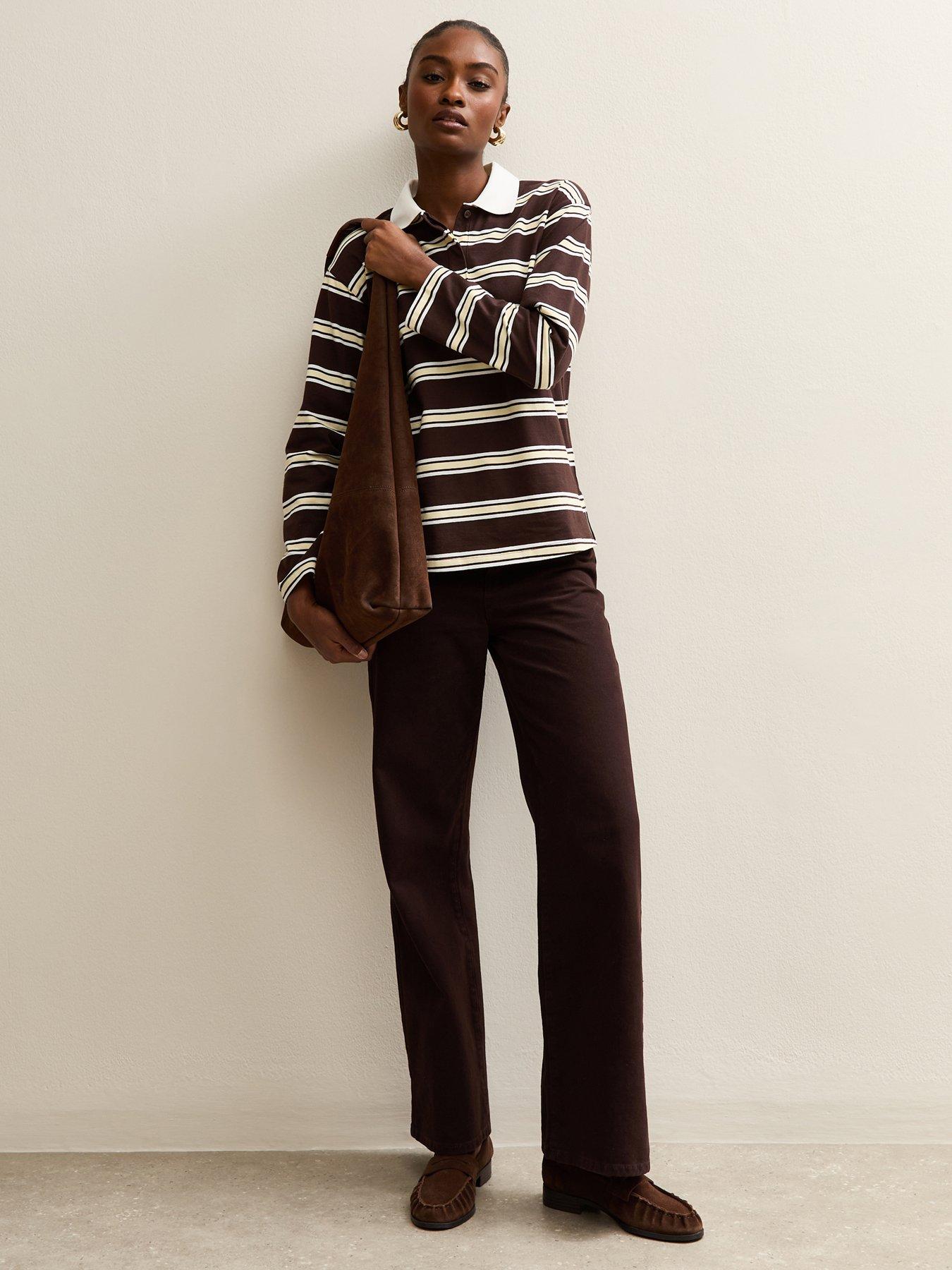 new-look-striped-long-sleeve-rugby-top-brownback