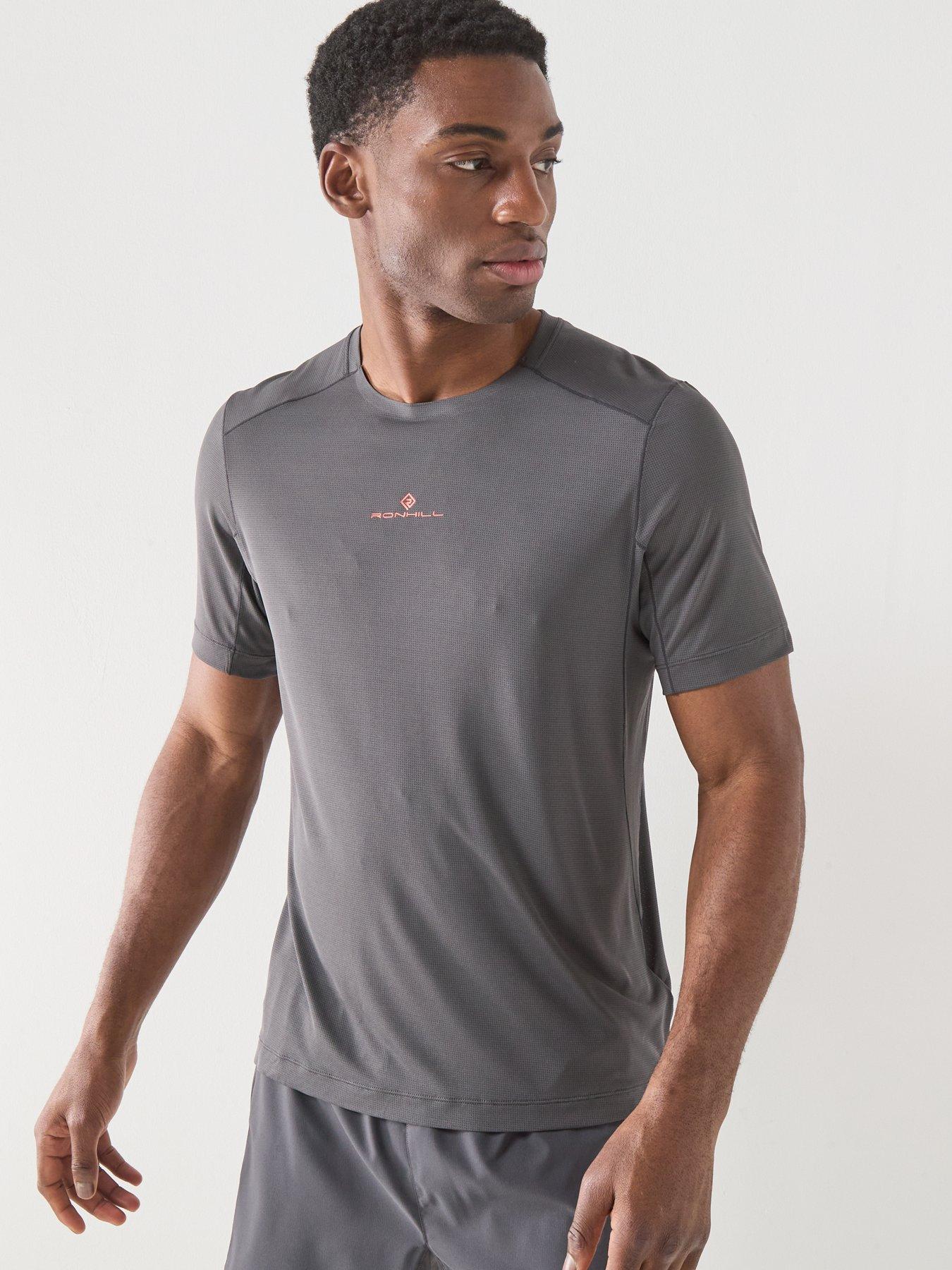 ronhill-mens-running-tech-short-sleeve-tee-greyfront