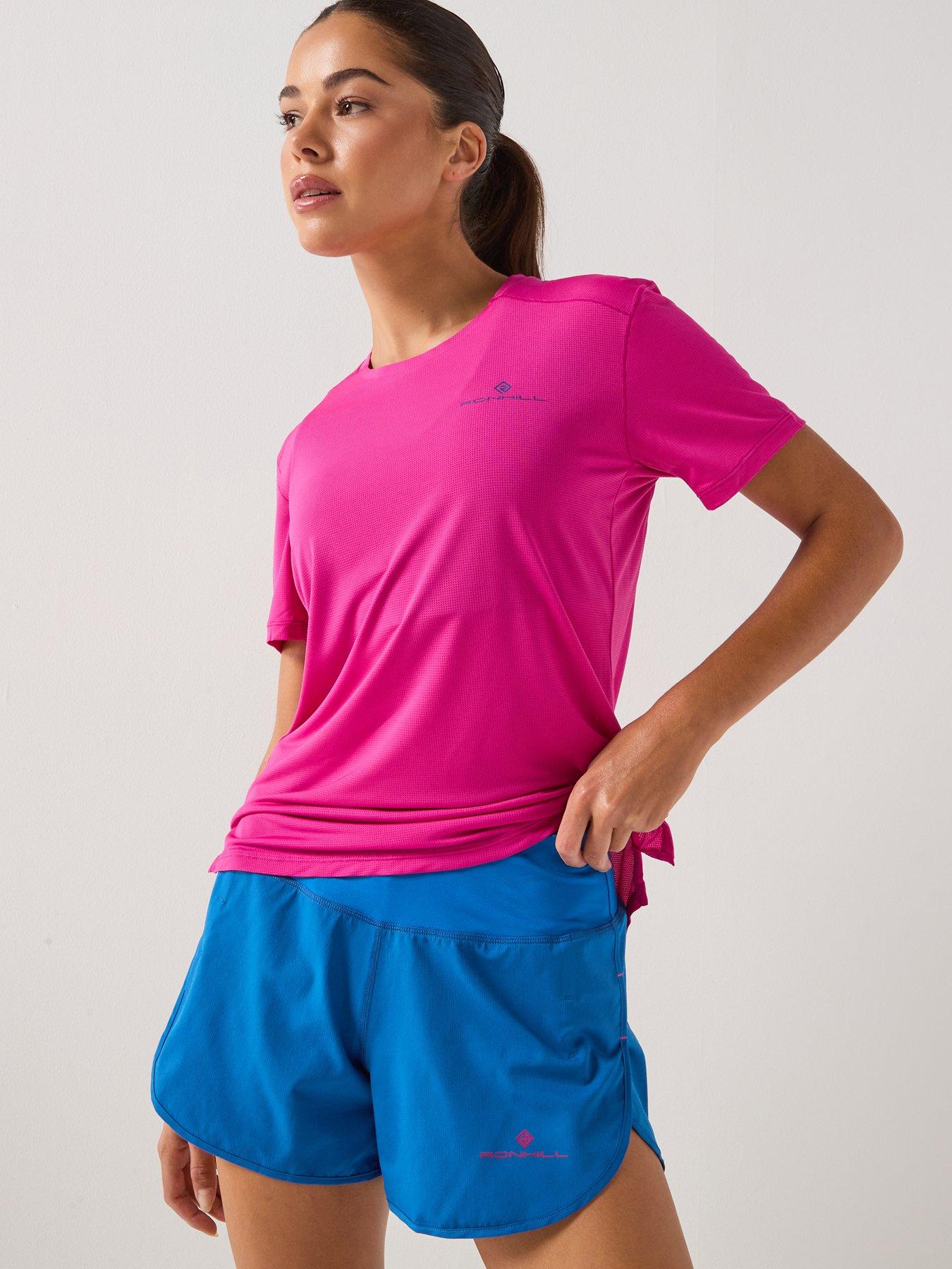 ronhill-womens-running-tech-short-sleeved-tee--pinkfront