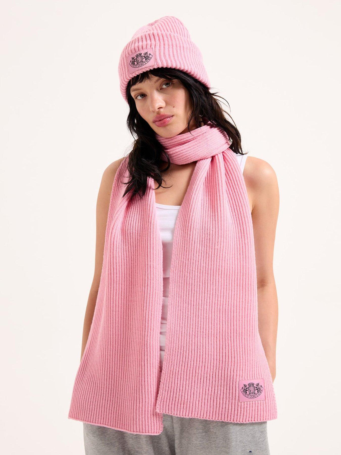 juicy-couture-crest-scarfbeanie-set-pinkstillFront