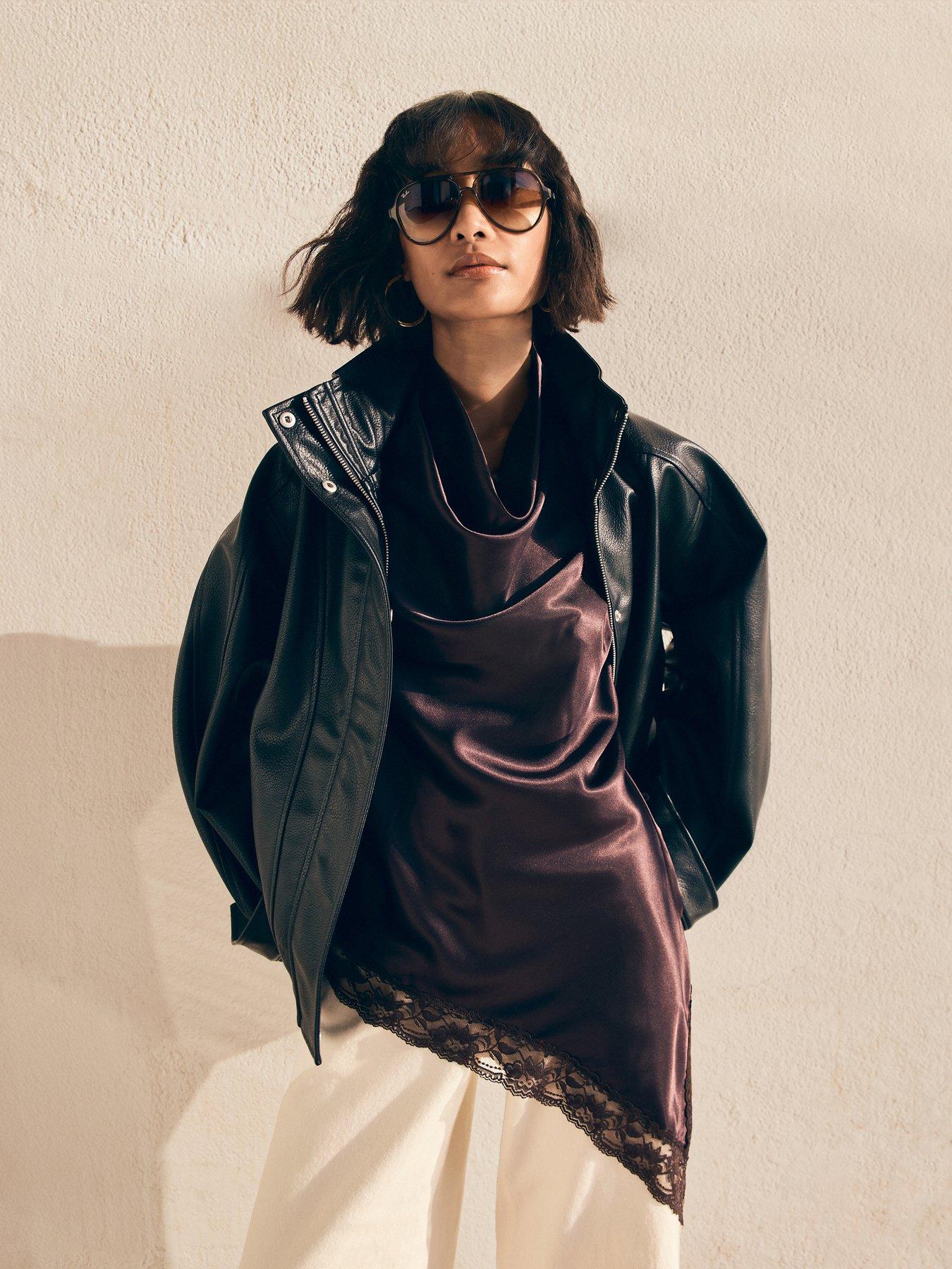 the-very-collection-satin-draped-cowl-neck-asymmetric-blouse-brown