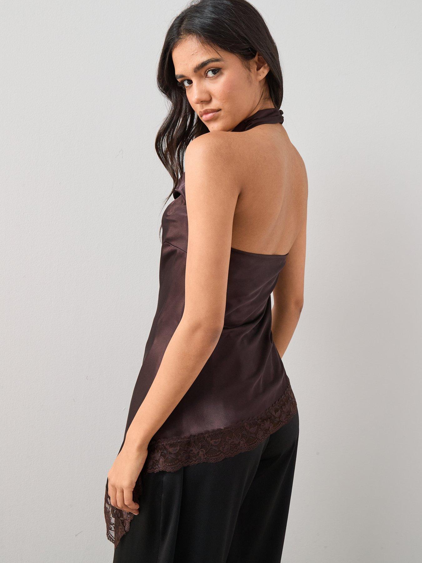 the-very-collection-satin-draped-cowl-neck-asymmetric-blouse-brownstillFront
