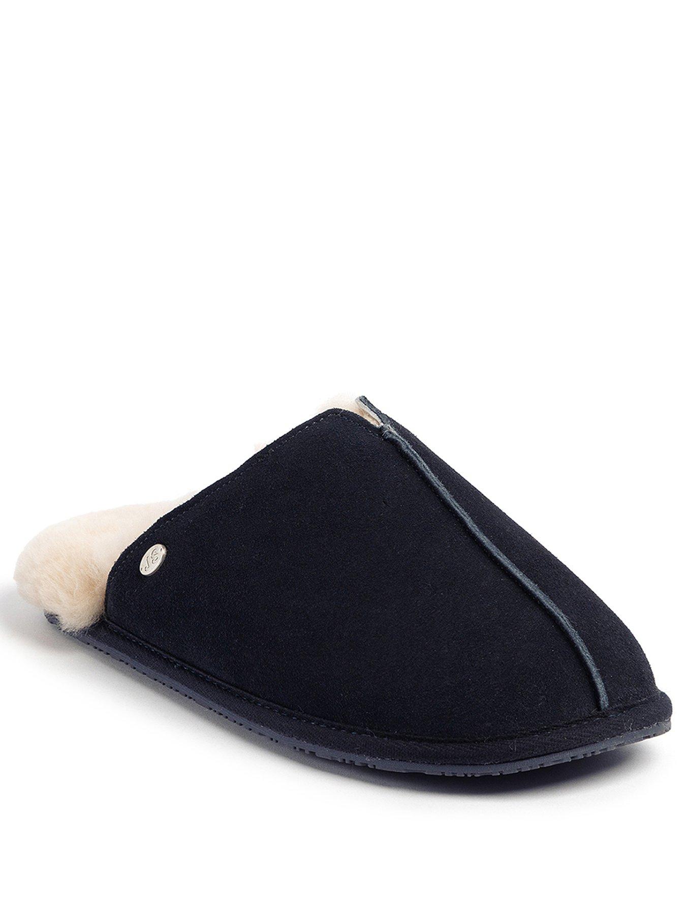 totes-mens-jude-sheepskin-slipper-navystillFront