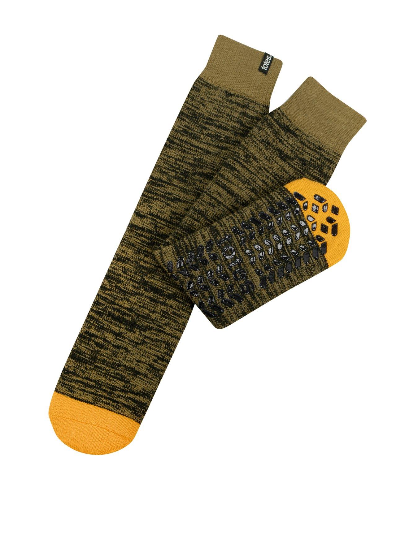 totes-toasties-mens-thermal-brushed-original-slipper-socks-green
