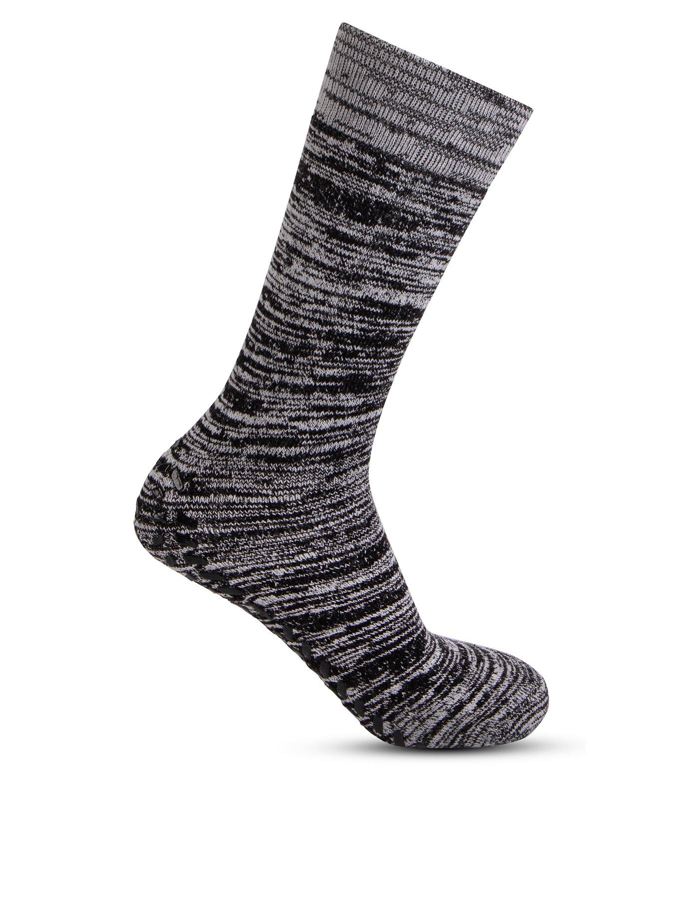 Image 2 of 4 of TOTES Toasties Mens Thermal Brushed Original Slipper Socks - Black