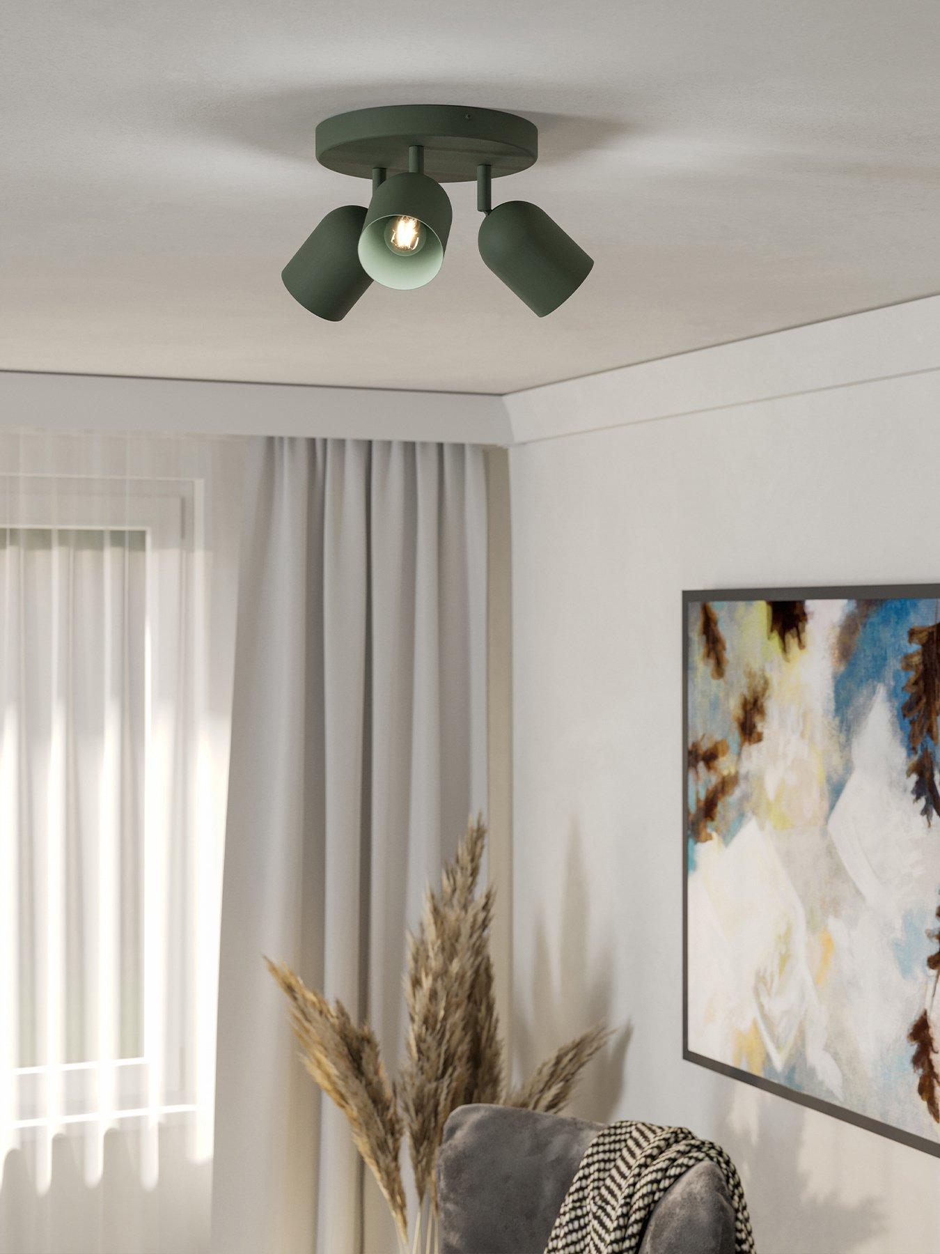Eglo Eglo Tilston Steel Minimalist Triple Ceiling Spotlight, Green