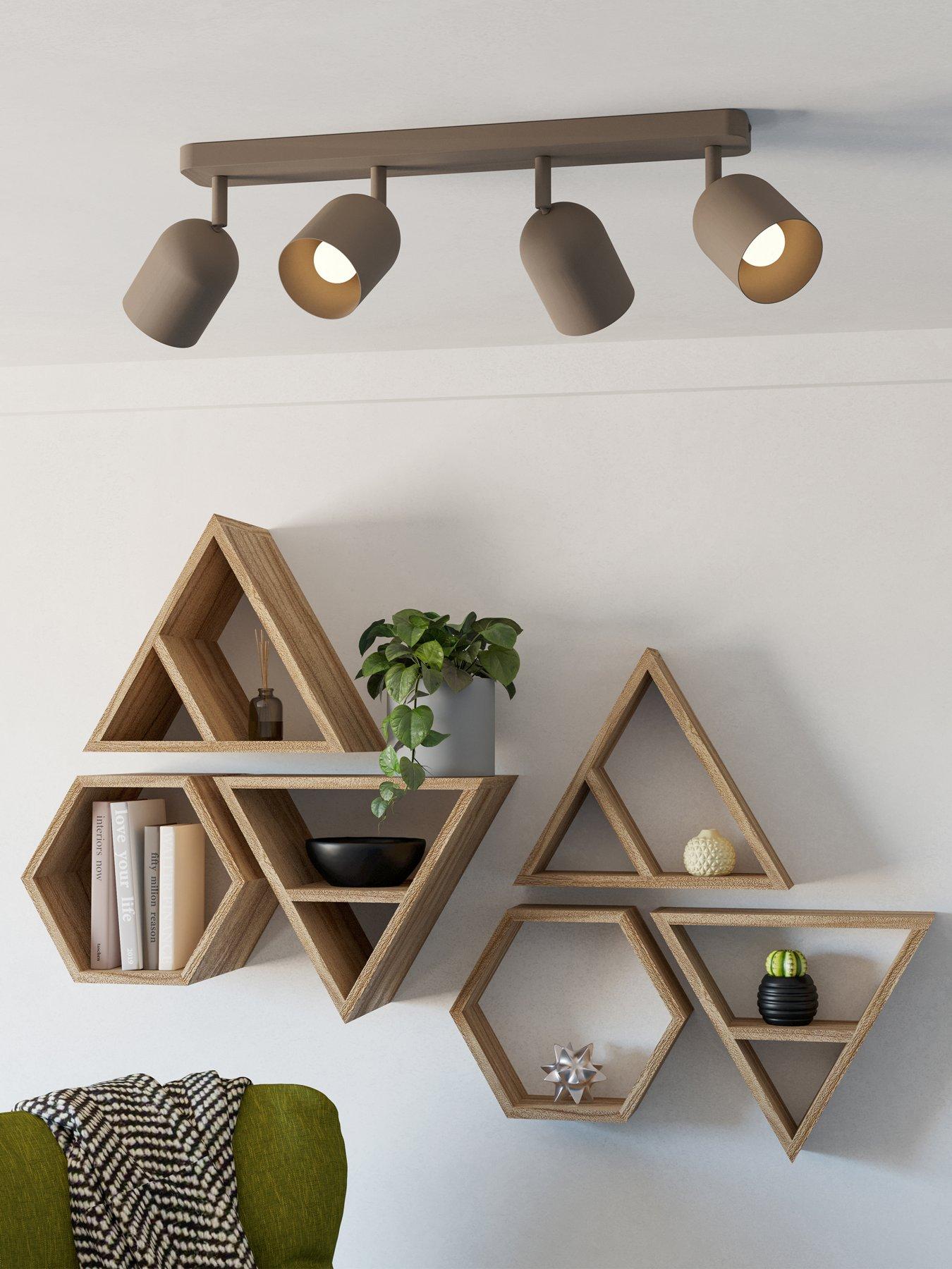 Image 1 of 4 of Eglo Eglo Tilston Steel Minimalist 4-light Ceiling Spotlight, Sandy