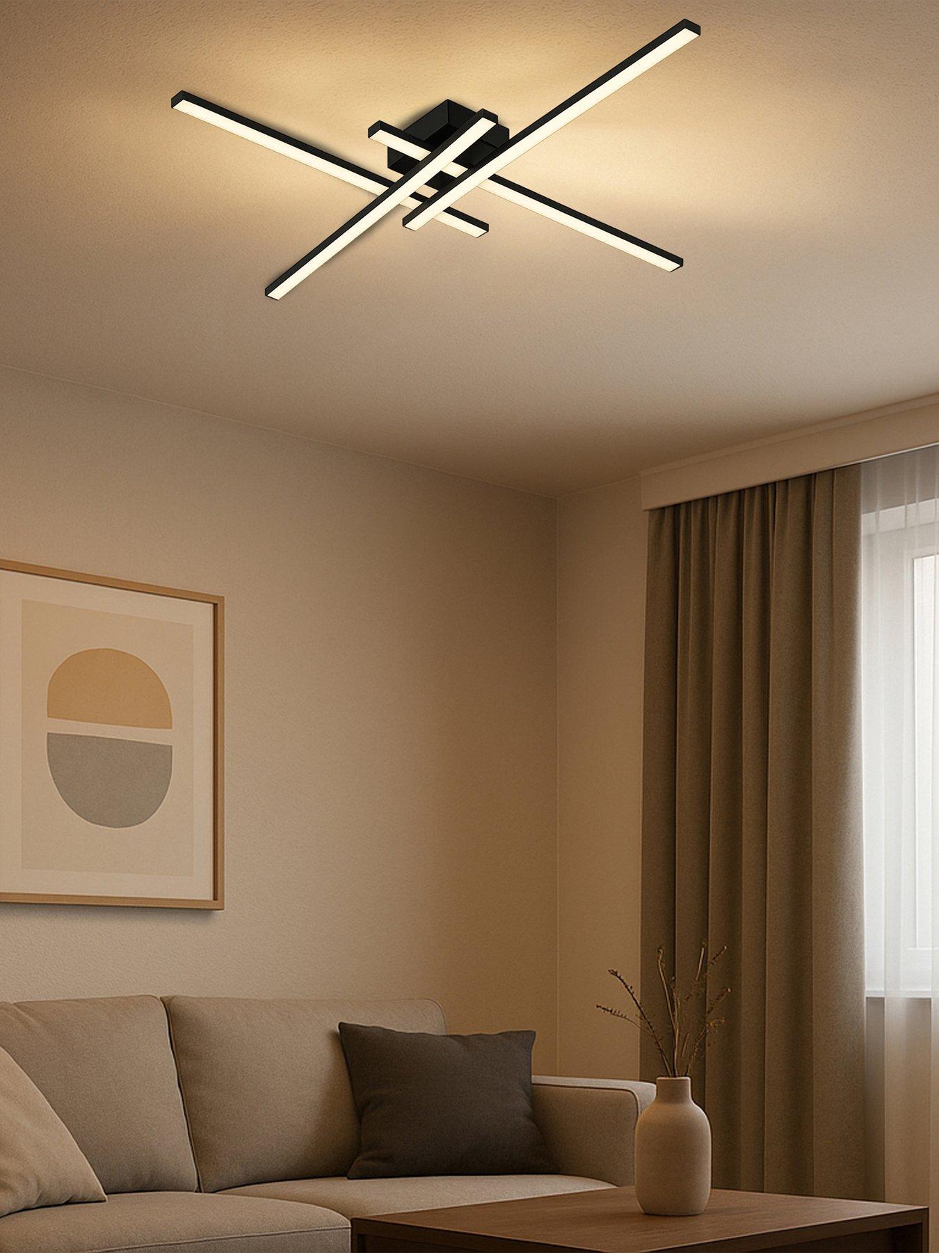 Eglo Eglo Vascella Steel & Plastic Led Neutral White Modern Ceiling Light, Square