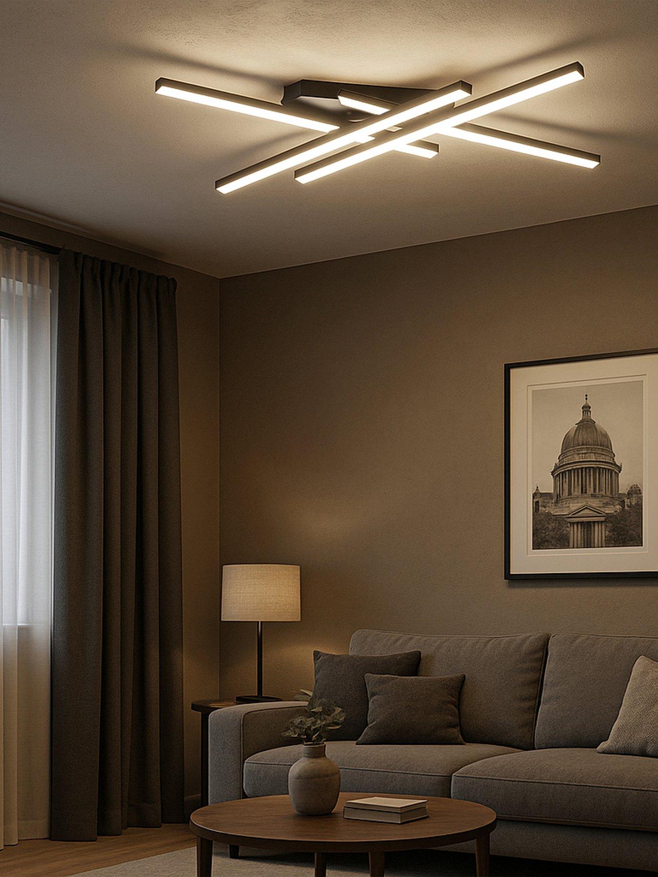 Eglo Eglo Vascella Steel & Plastic Led Neutral White Modern Ceiling Light, Rectangular