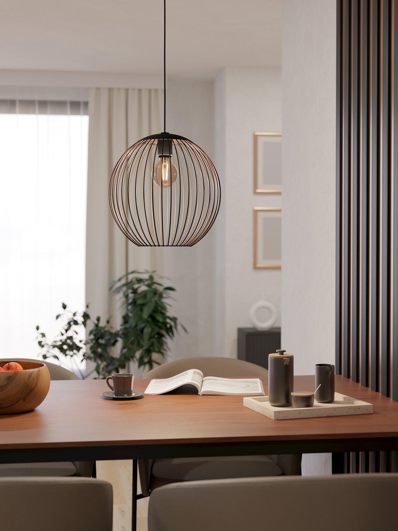 Eglo Eglo Almanzora Black  &  Copper Wire Modern Steel Pendant