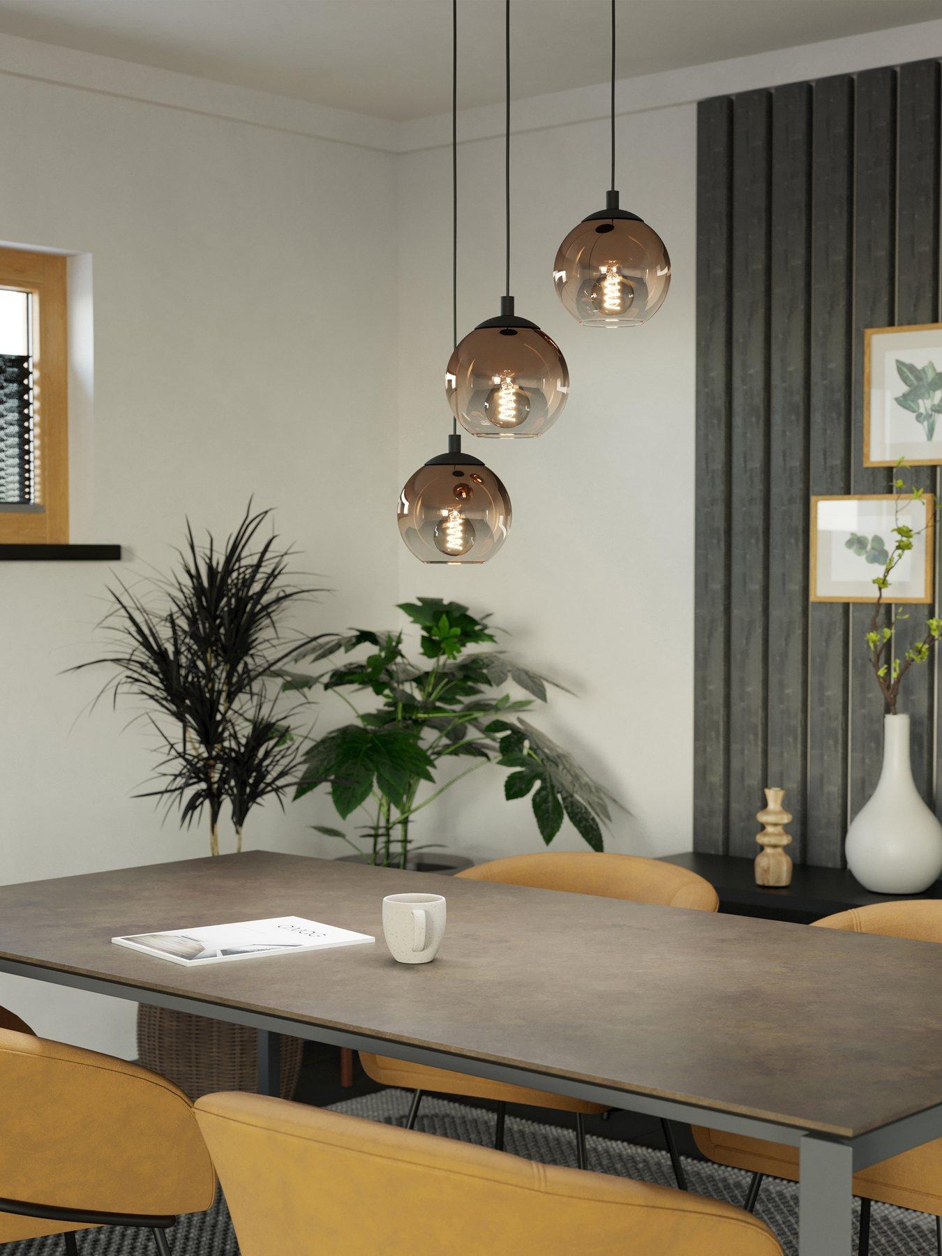 Eglo Eglo Ariscani 1 Copper Ombre Effect Glass 3 Light Pendant