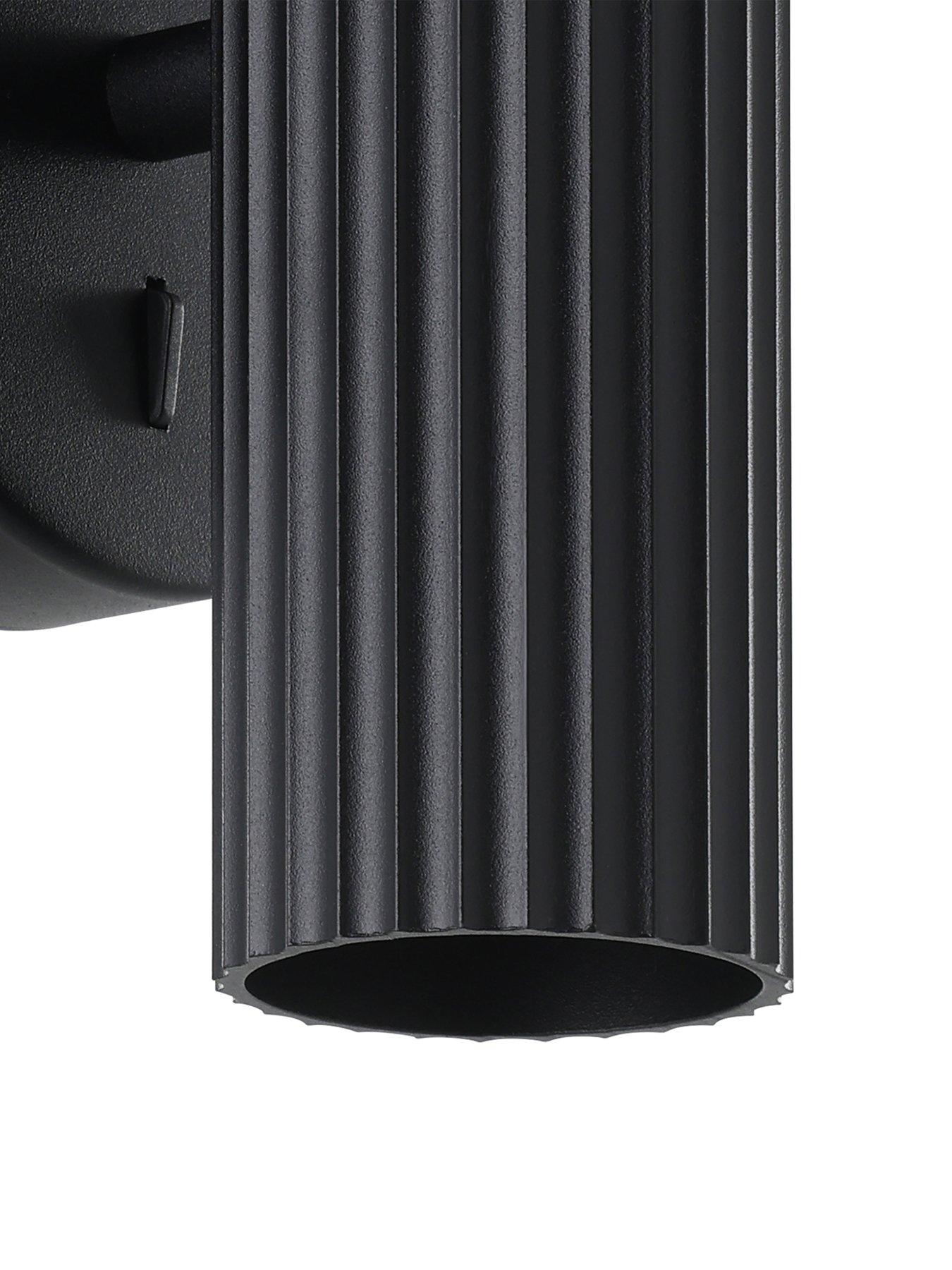 Image 3 of 5 of Eglo Portillo Aluminium &amp; Steel Modern Uplight &amp; Wall Down Light, Black