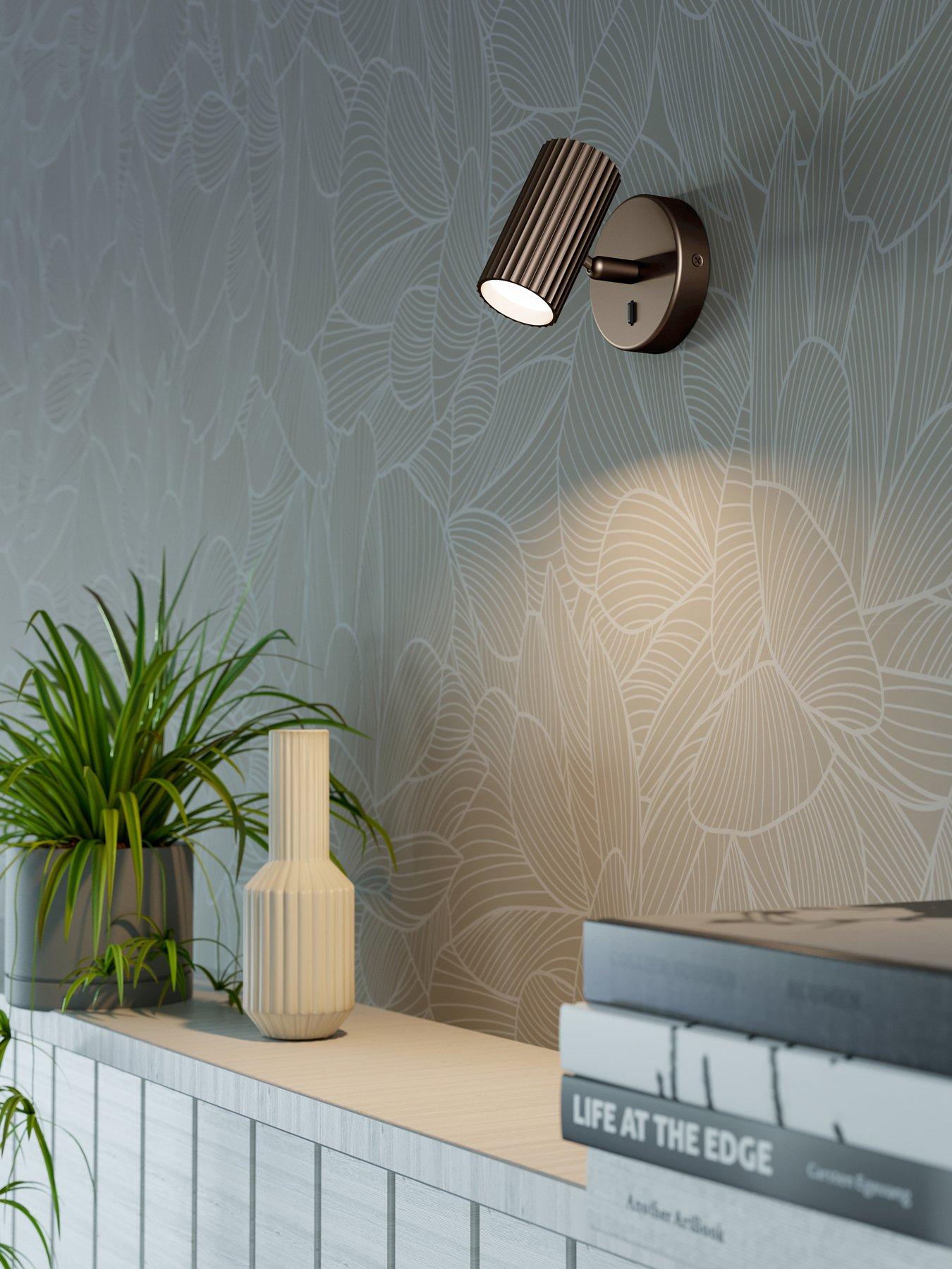 Eglo Eglo Portillo Aluminium  &  Steel Modern Wall Spotlight, Bronze