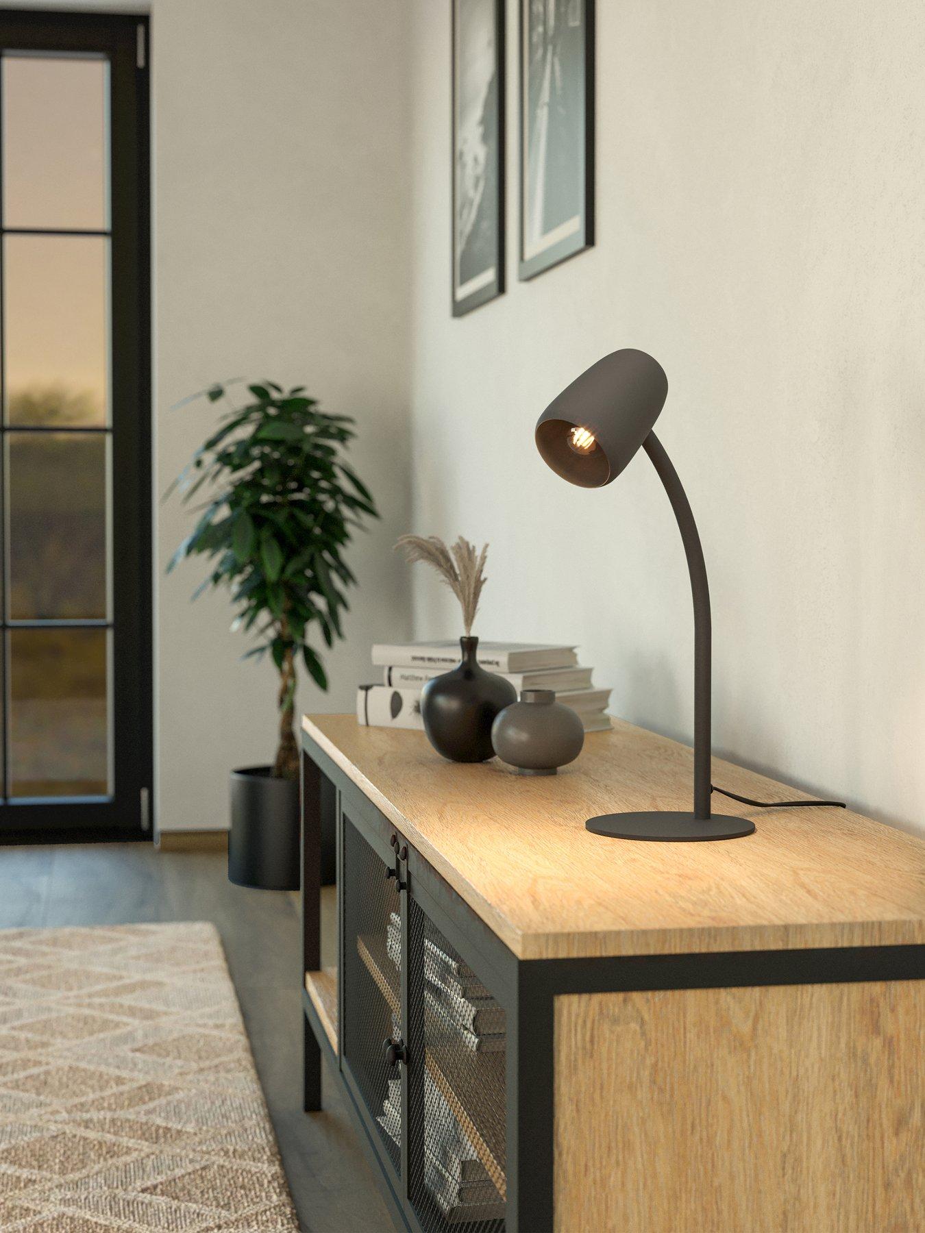 Eglo Eglo Carlo Modern Steel Flexible Desk Lamp, Black