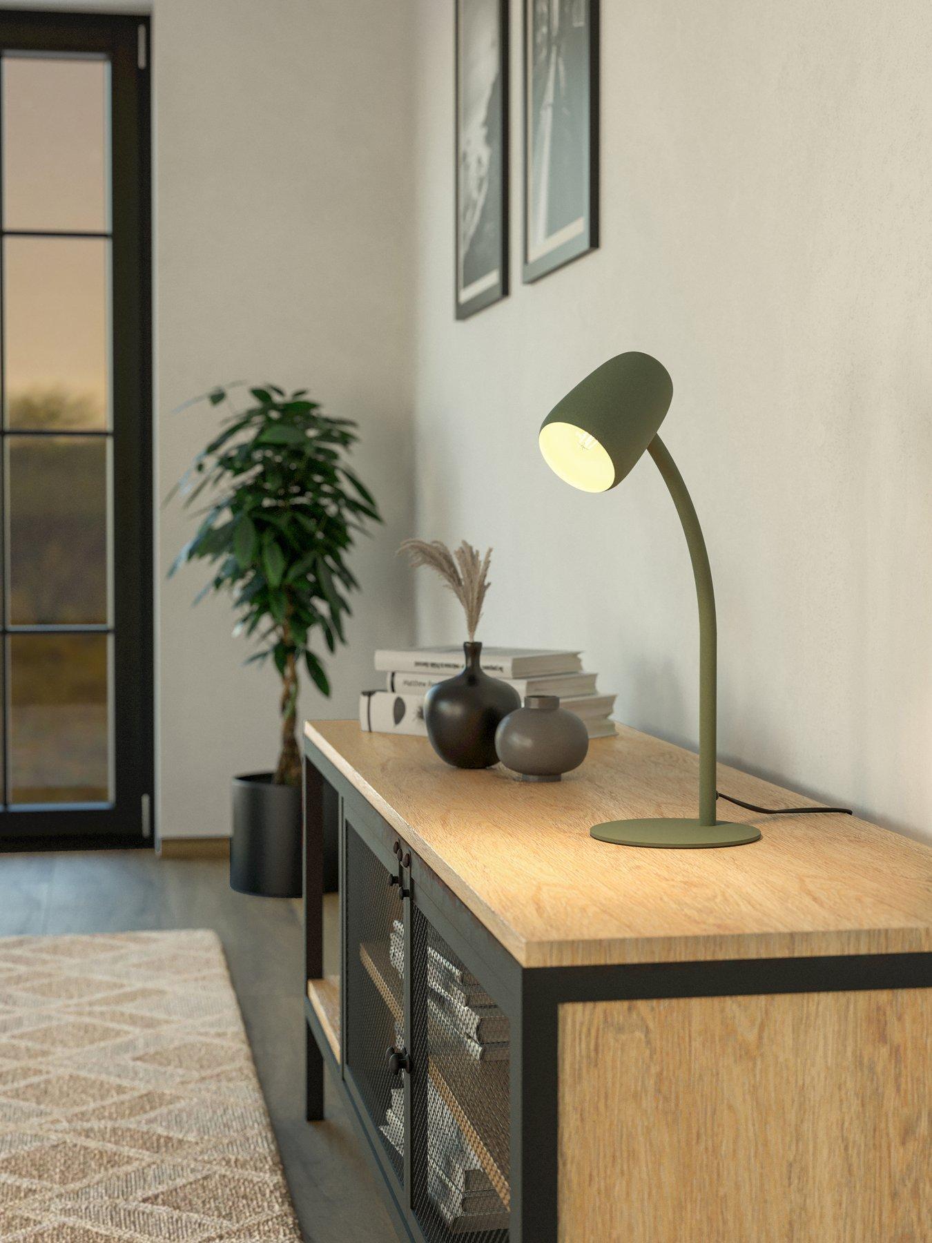 Eglo Eglo Carlo Modern Steel Flexible Desk Lamp, Green