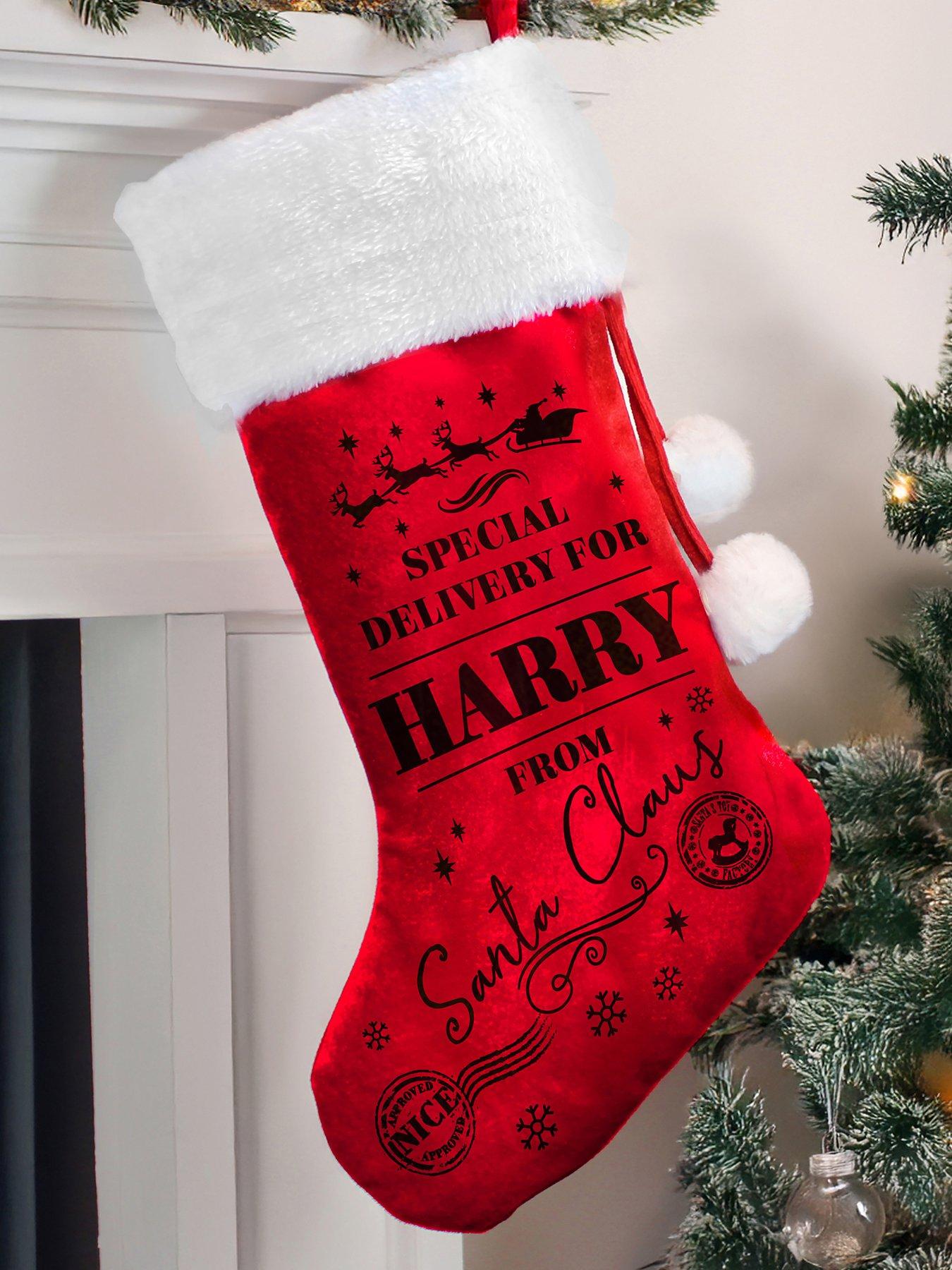 Image 1 of 3 of The Personalised Memento Company Personalised Special Delivery Red Stocking