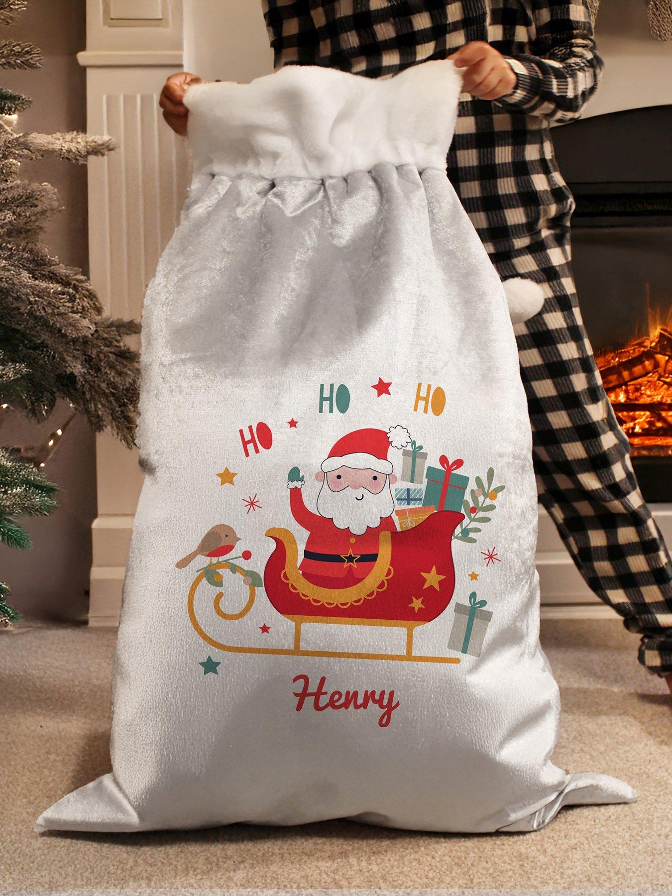Image 2 of 3 of The Personalised Memento Company Personalised Santa Sleigh Christmas Sack