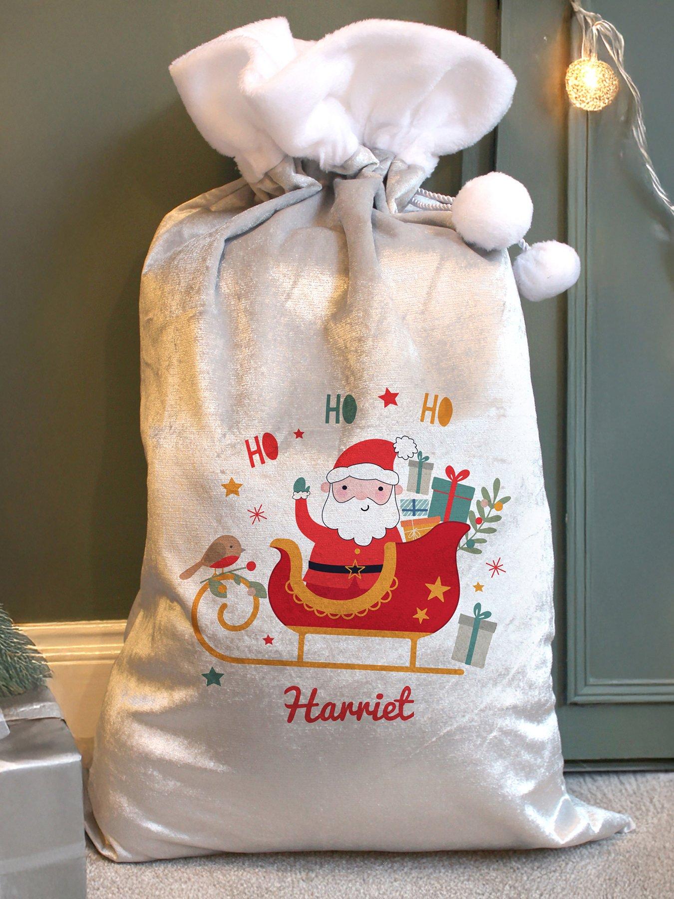 Image 3 of 3 of The Personalised Memento Company Personalised Santa Sleigh Christmas Sack