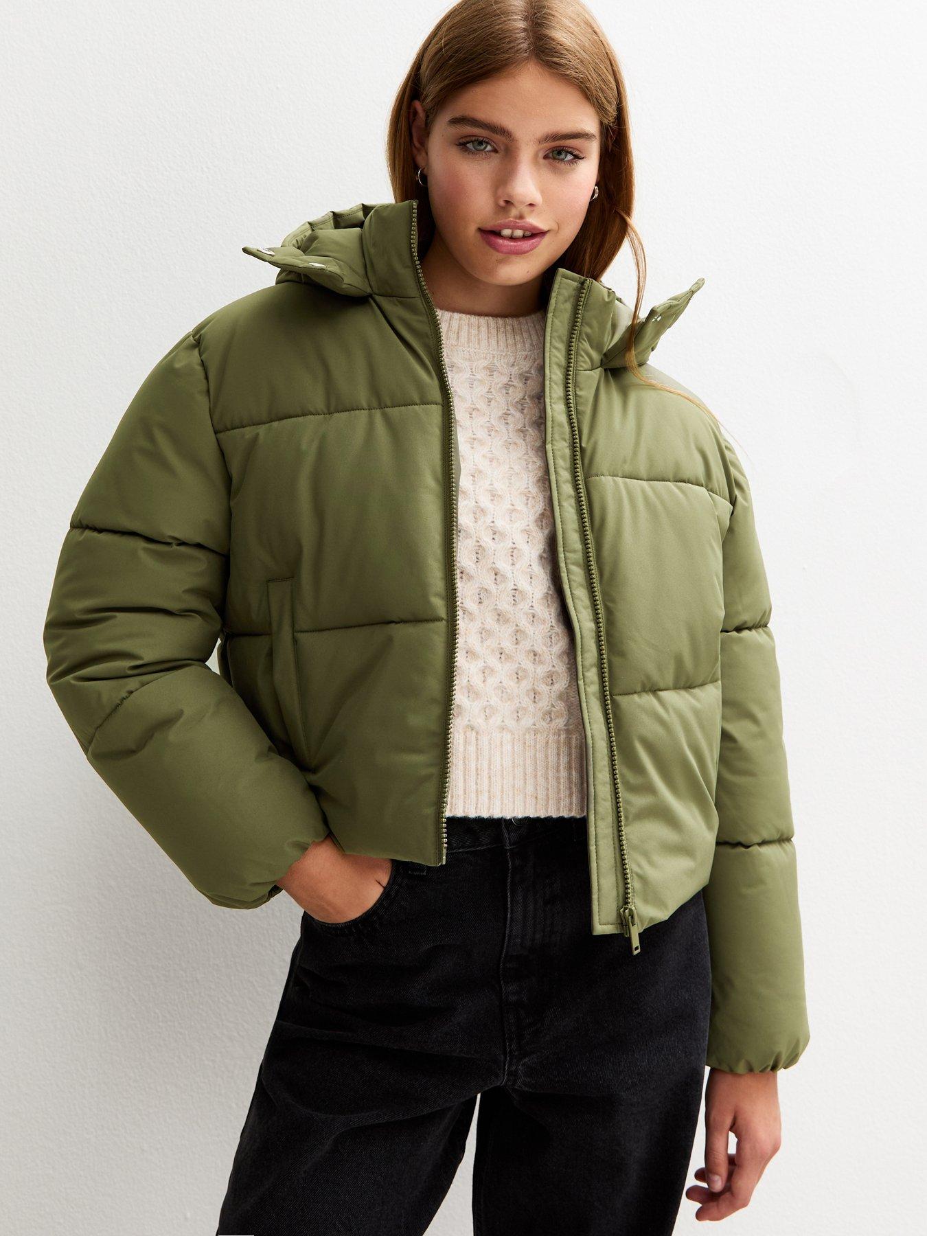 new-look-915-girls-cropped-puffer-jacket-dark-khaki