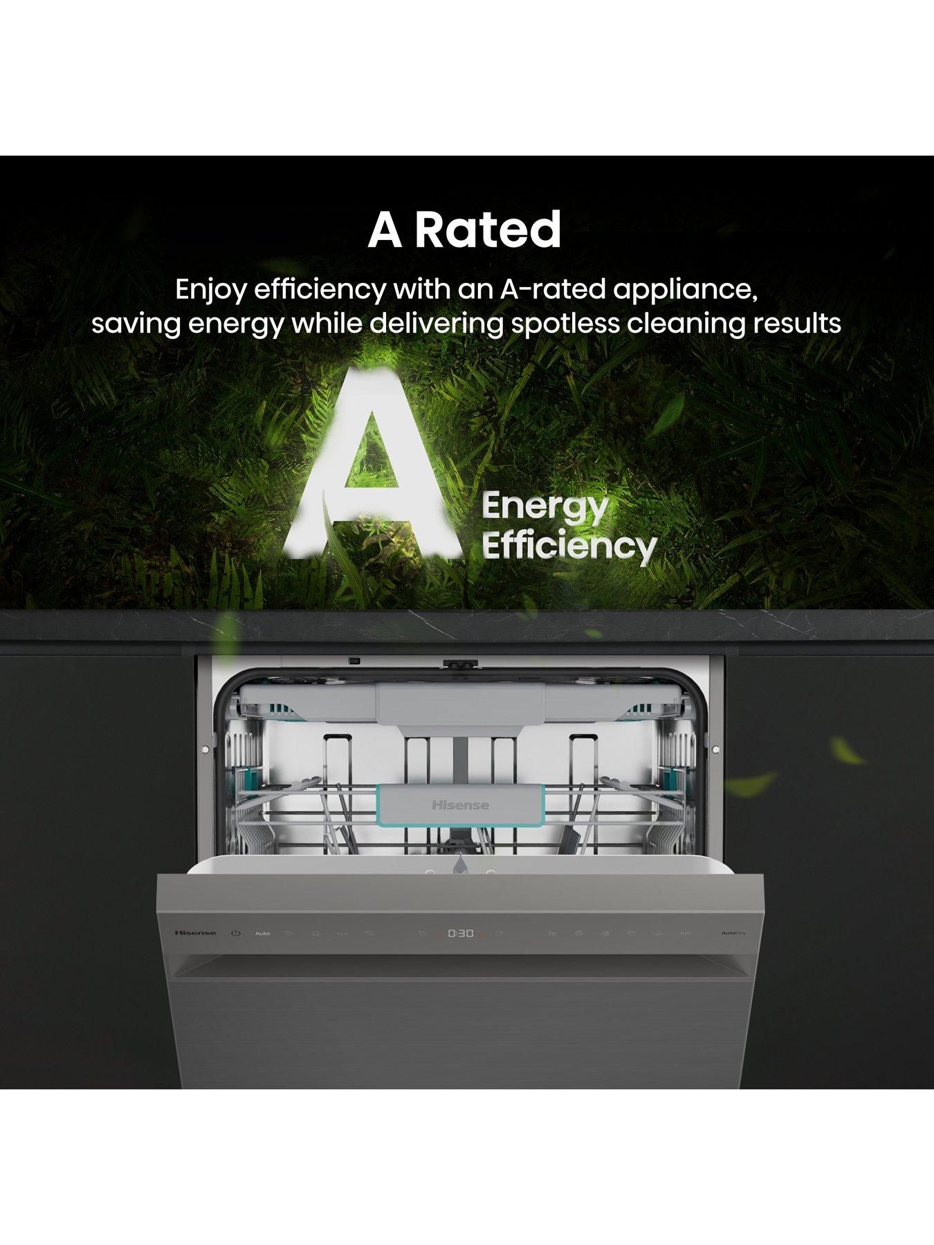 Image 3 of 7 of Hisense Hisense HS663A90XUK Full Size Dishwasher - Stainless Steel