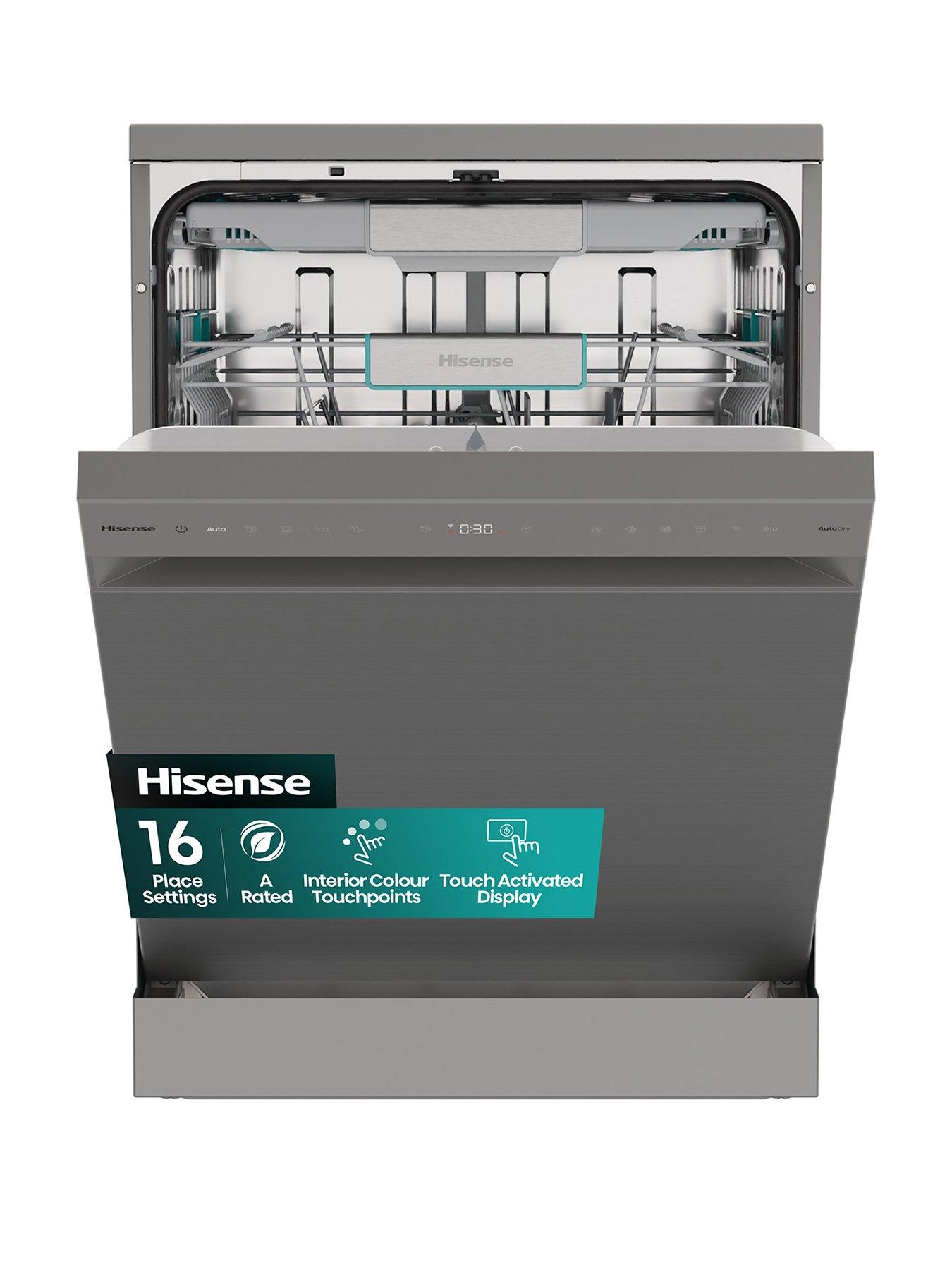 Hisense Hisense HS673A90XUK Full Size WiFi-enabled Dishwasher - Stainless Steel