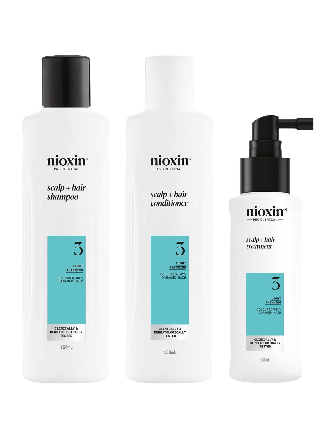 Nioxin Nioxin Scalp + Hair Thickening System 3 for Coloured, Dry and Damaged Hair with Light Thinning, Trial Kit