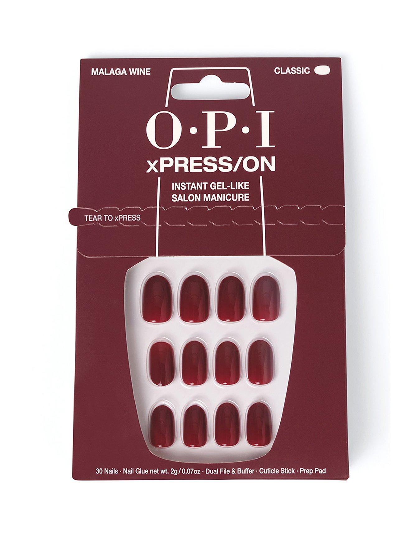 OPI xPRESS/ON - Malaga Wine Press On Nails Gel-Like Salon Manicure