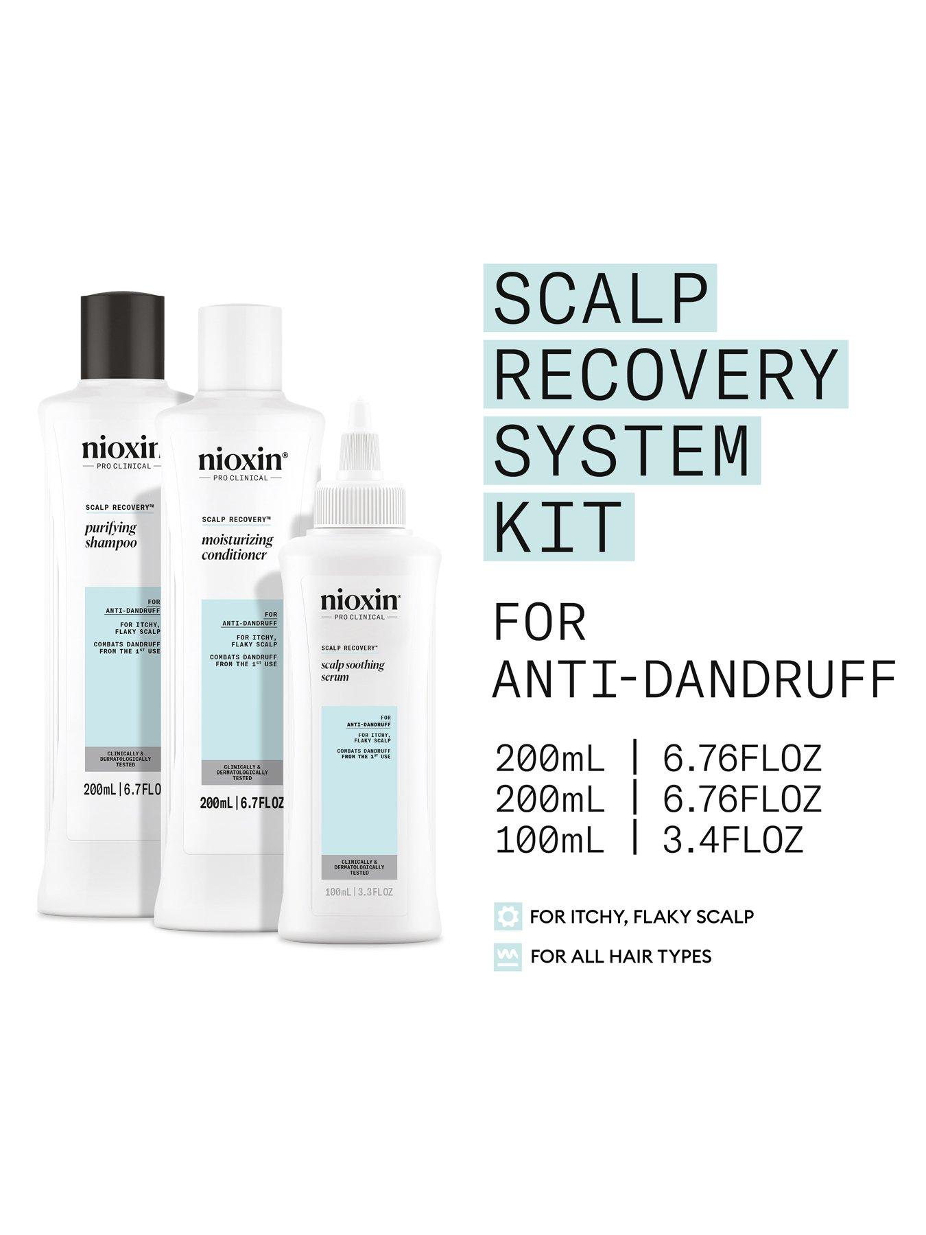 Image 2 of 7 of Nioxin Scalp Recovery System for  Anti-Dandruff & Itchy Scalp Relief - Includes Shampoo, Conditioner and Serum