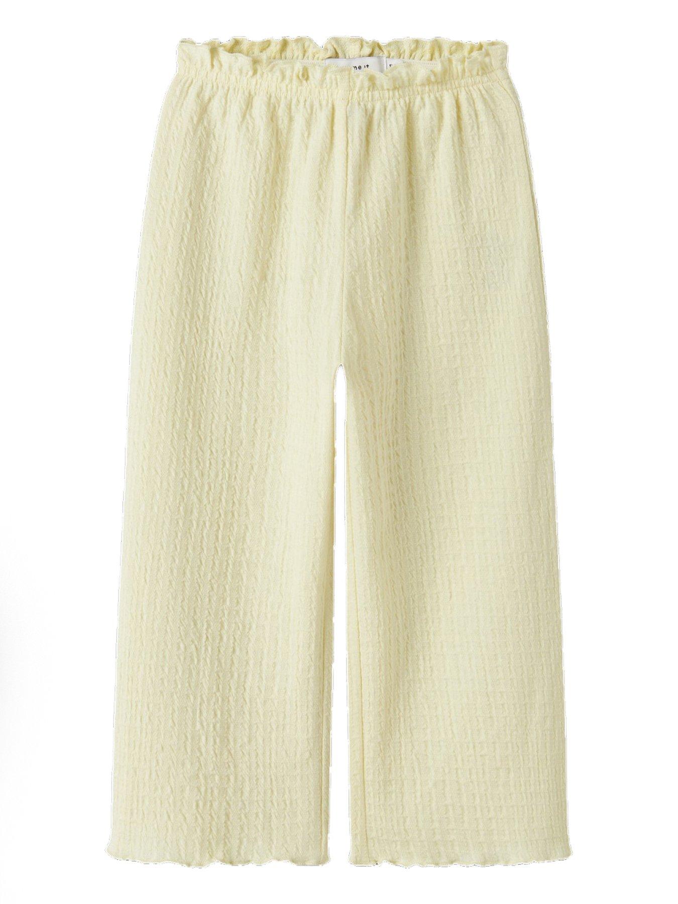 Name It Mini Girls Co-ord Trousers - Light Yellow