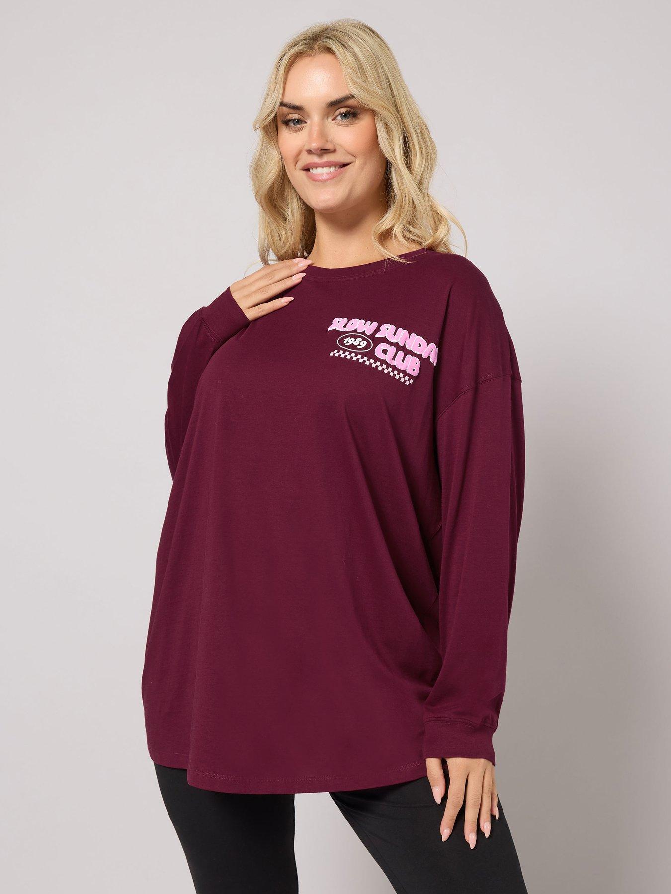 yours-curve-oversized-tunic-red