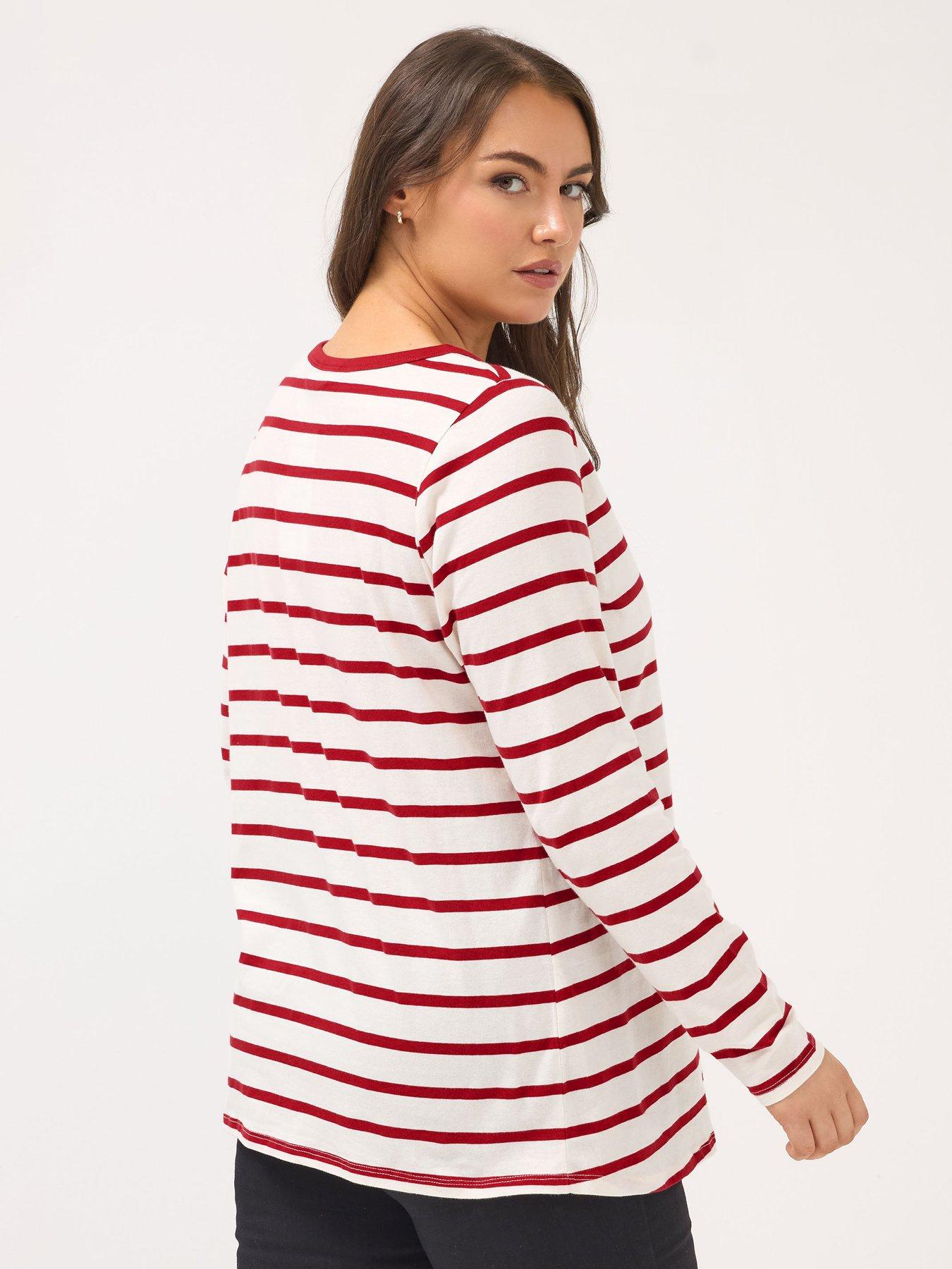 Image 2 of 4 of Yours Curve Long Sleeve T-Shirt - Ivory