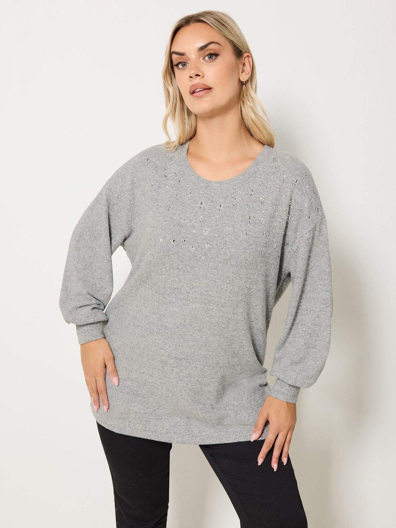 yours-curve-heat-seal-jumper-grey