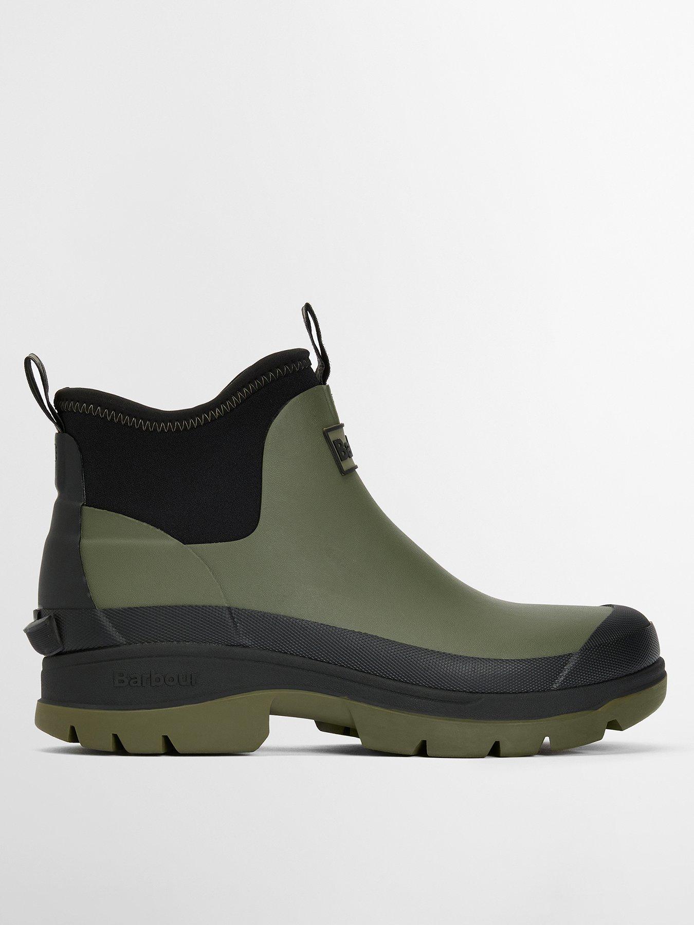 Image 1 of 6 of Barbour Ridge Ankle Wellington Boots - Khaki Green