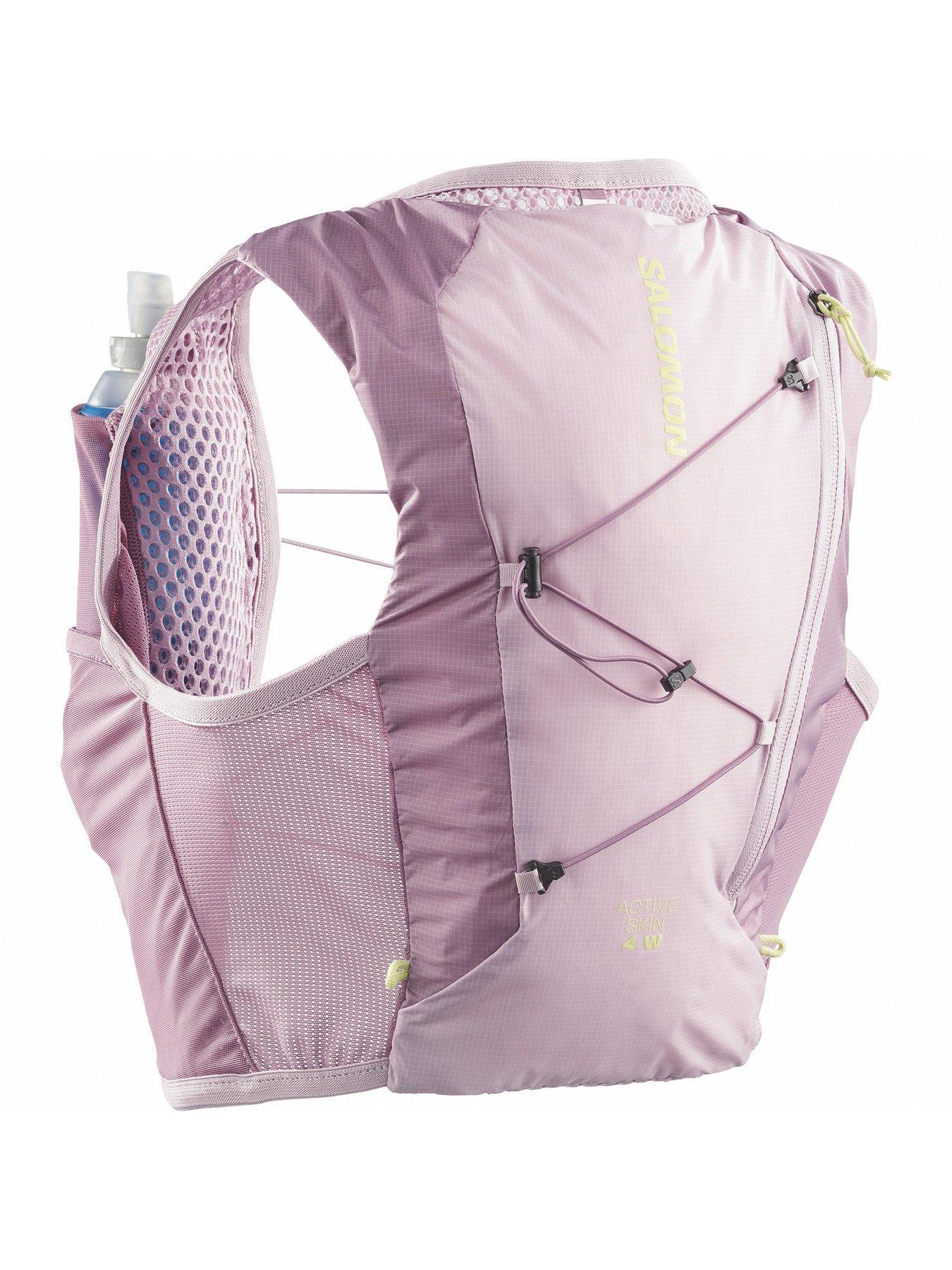 Image 4 of 4 of Salomon Womens Running Active Skin 4 Hydration Vest Set - Pink