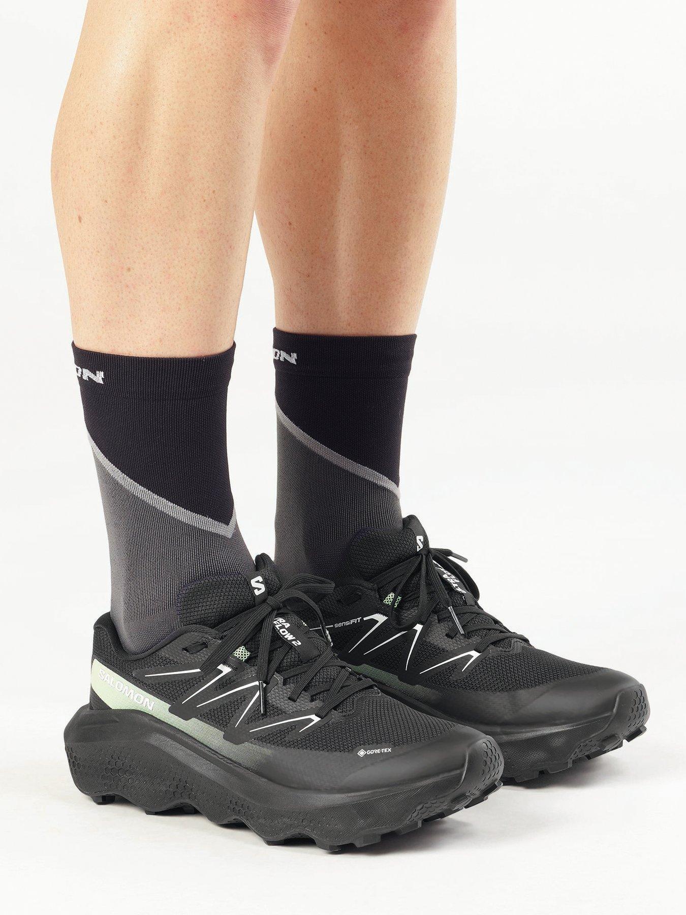 Salomon Mens Trail Running Ultra Flow 2 Goretex Trainers - Black/green