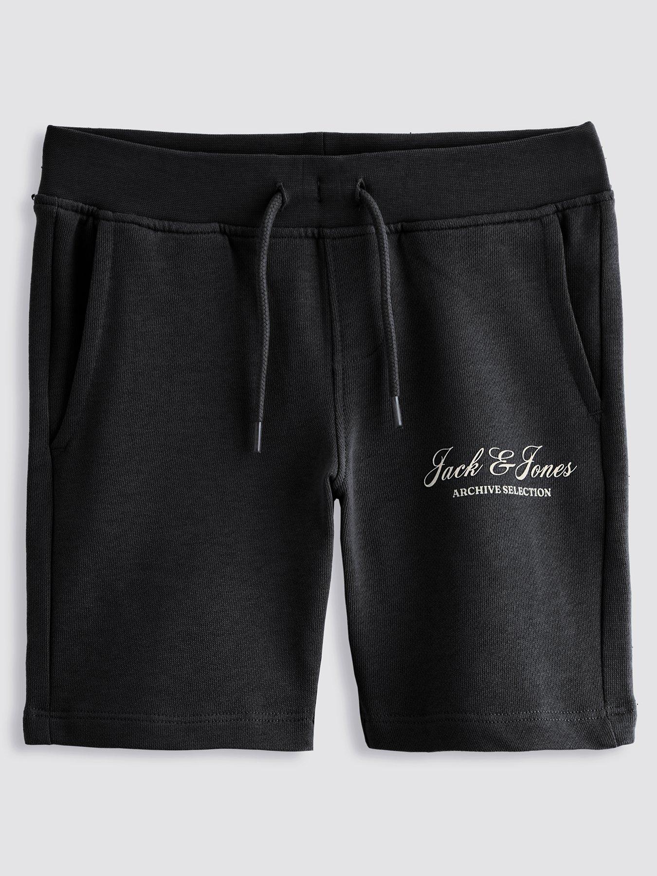 Jack & Jones Mini Younger Boys Gordon Archive Sweat Shorts - Black