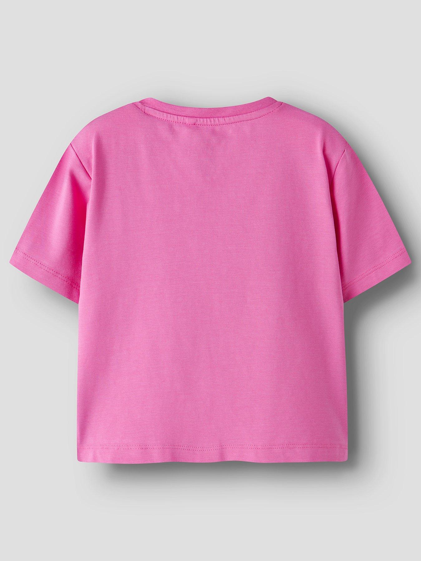 Image 3 of 5 of Name It Mini Girls Bunny Print Short Sleeve Tshirt - Pink