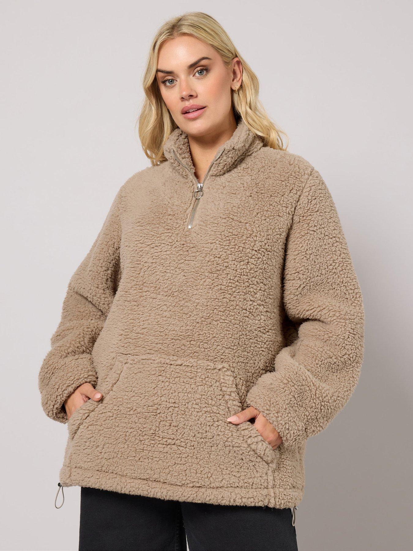 yours-curve-sherpa-borg-fleece-brown