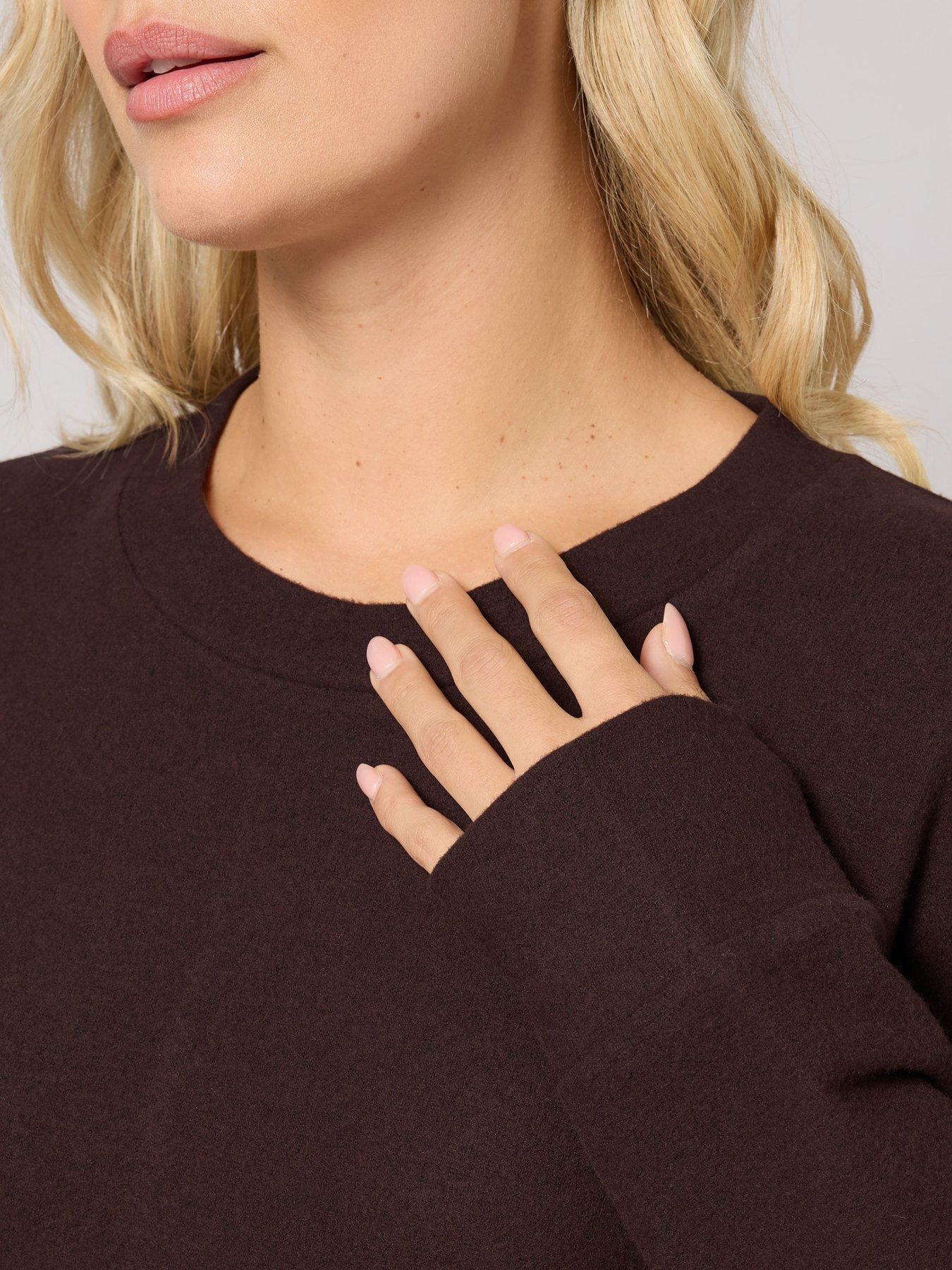 Image 4 of 4 of Yours Curve Basic Jumper - Brown