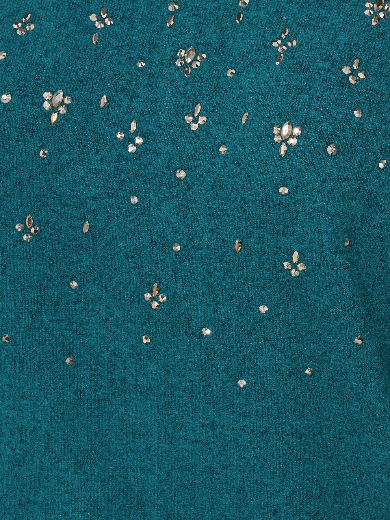 yours-curve-diamante-embellished-jumper-blueoutfit