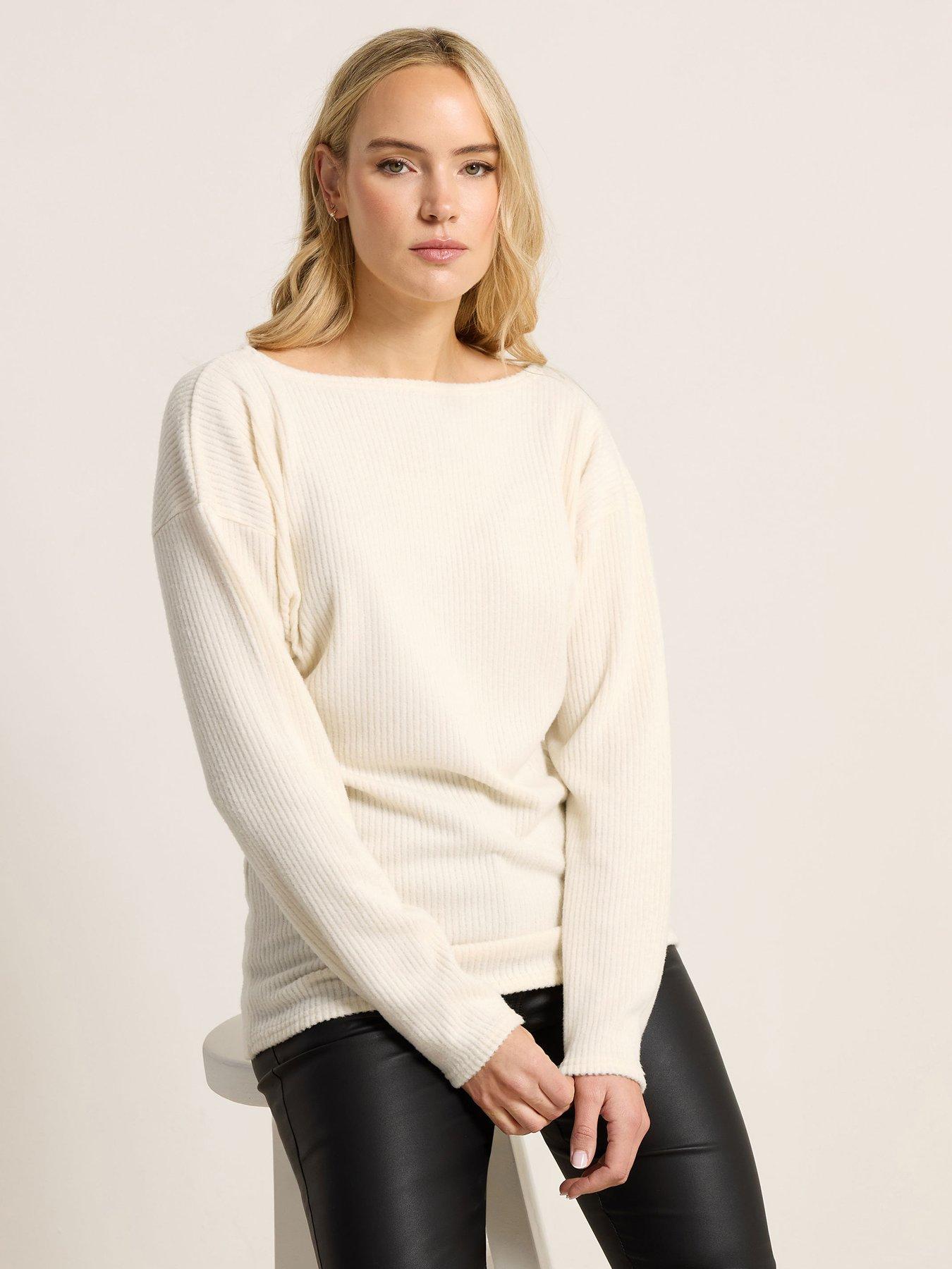 long-tall-sally-rib-batwing-top-brown