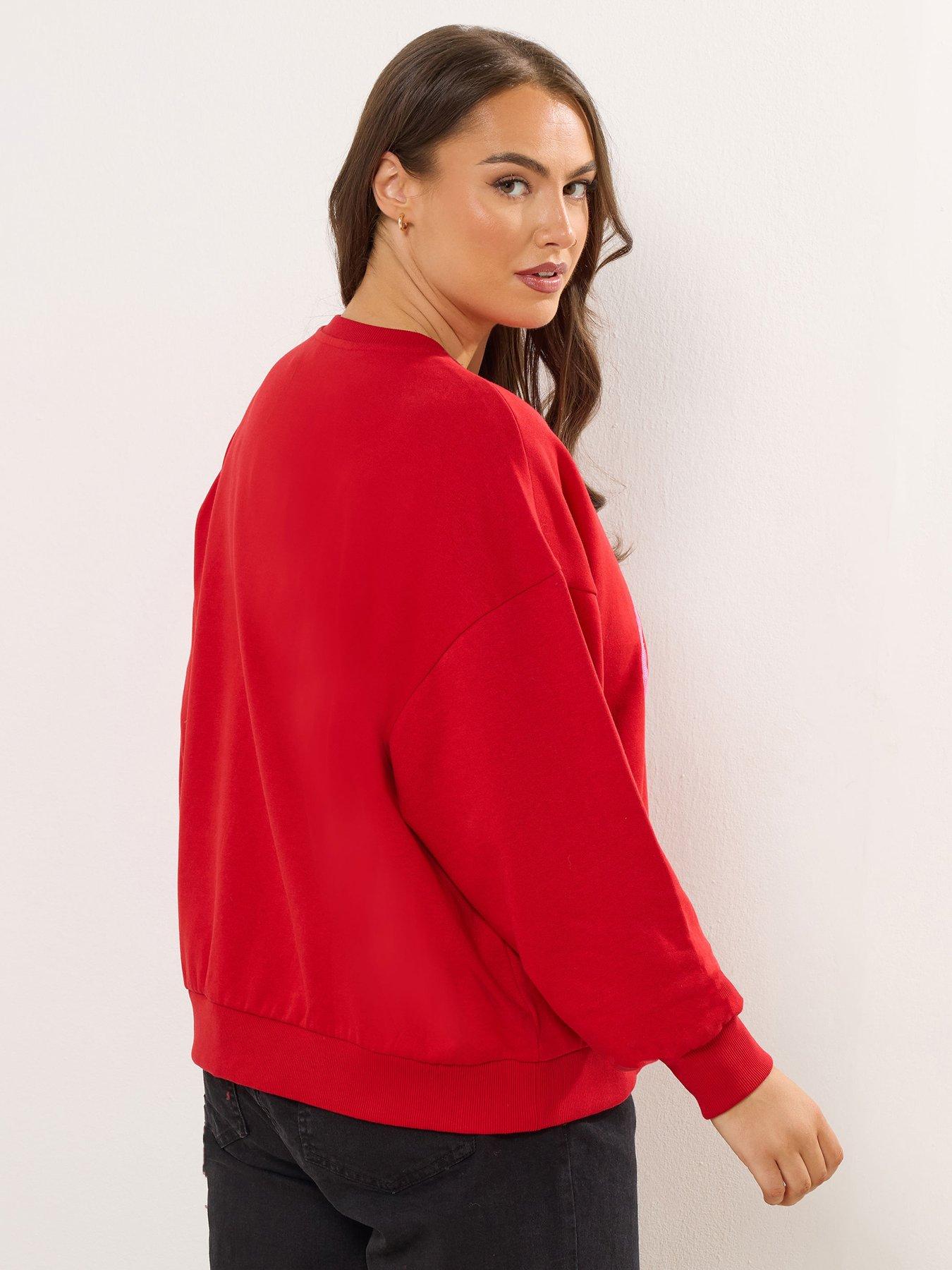 yours-curve-santa-baby-bow-novelty-sweatshirt-redstillFront